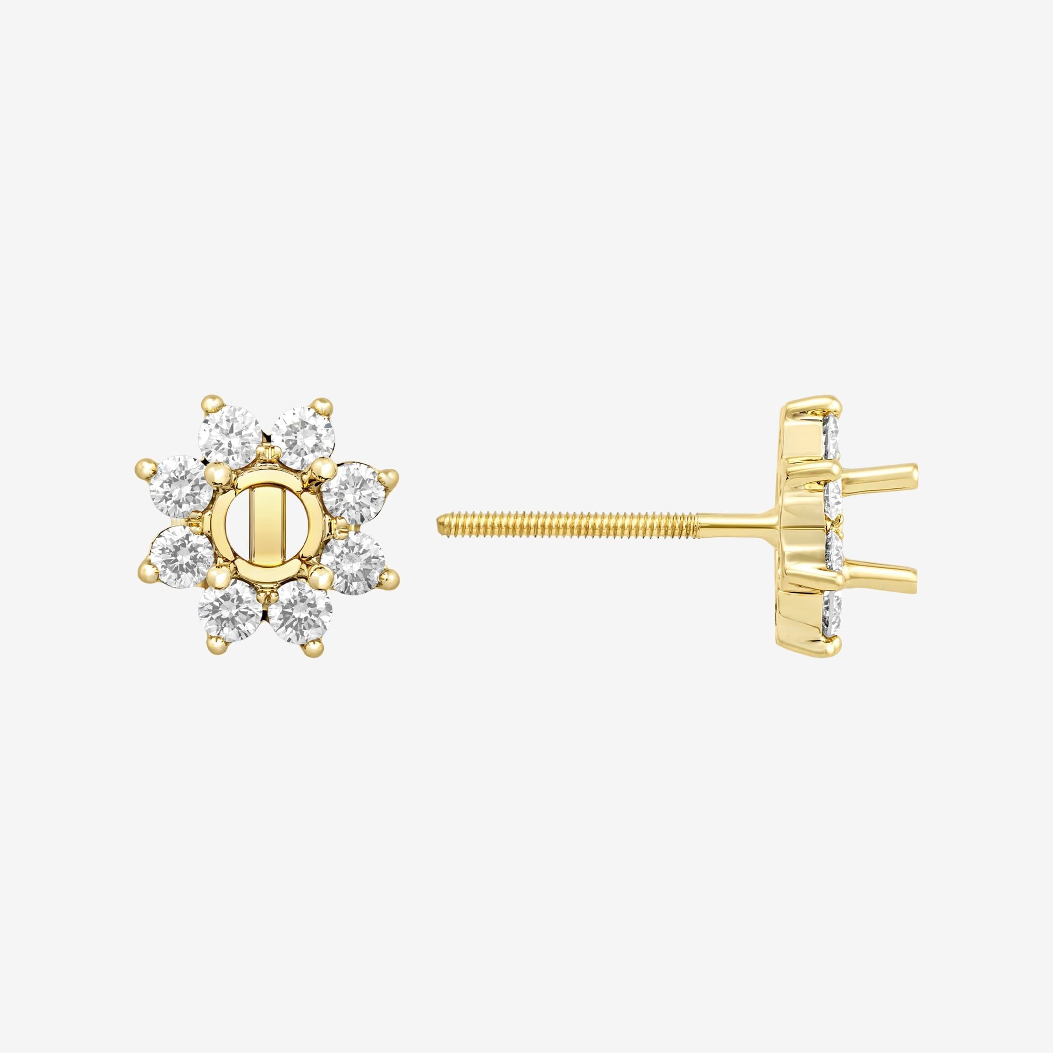 HALO SEMI-SET STUD EARRINGS