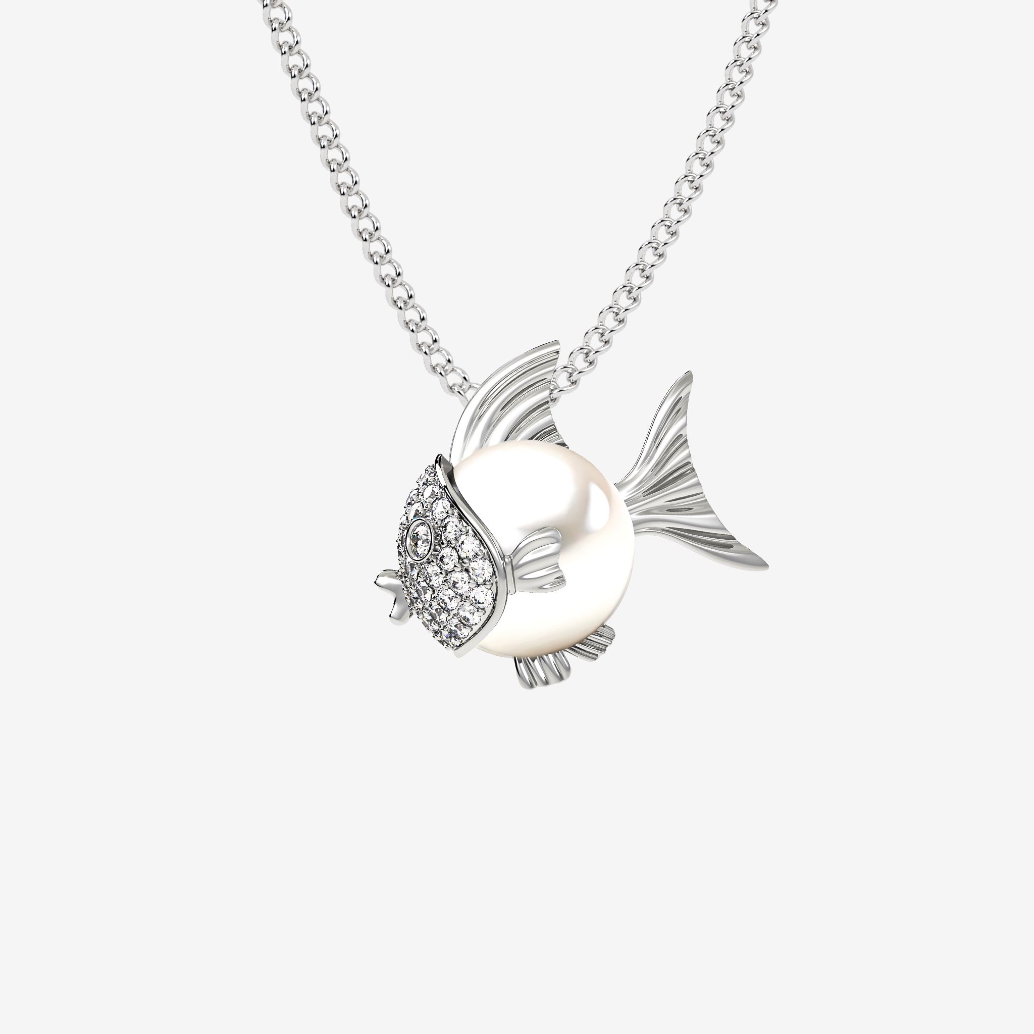 ACCENTED FISH PEARL NECKLACE