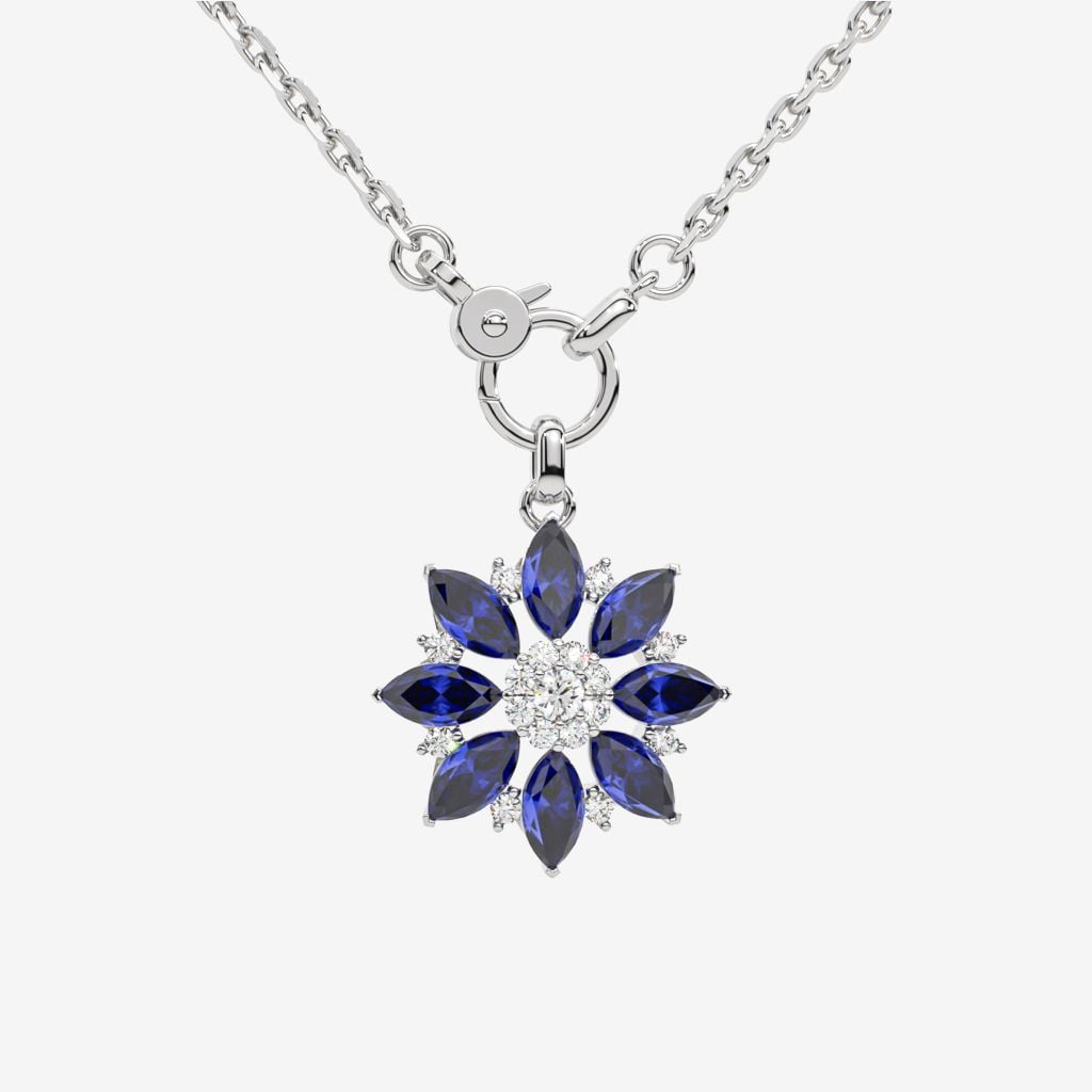  FLORAL CLUSTER NECKLACE 