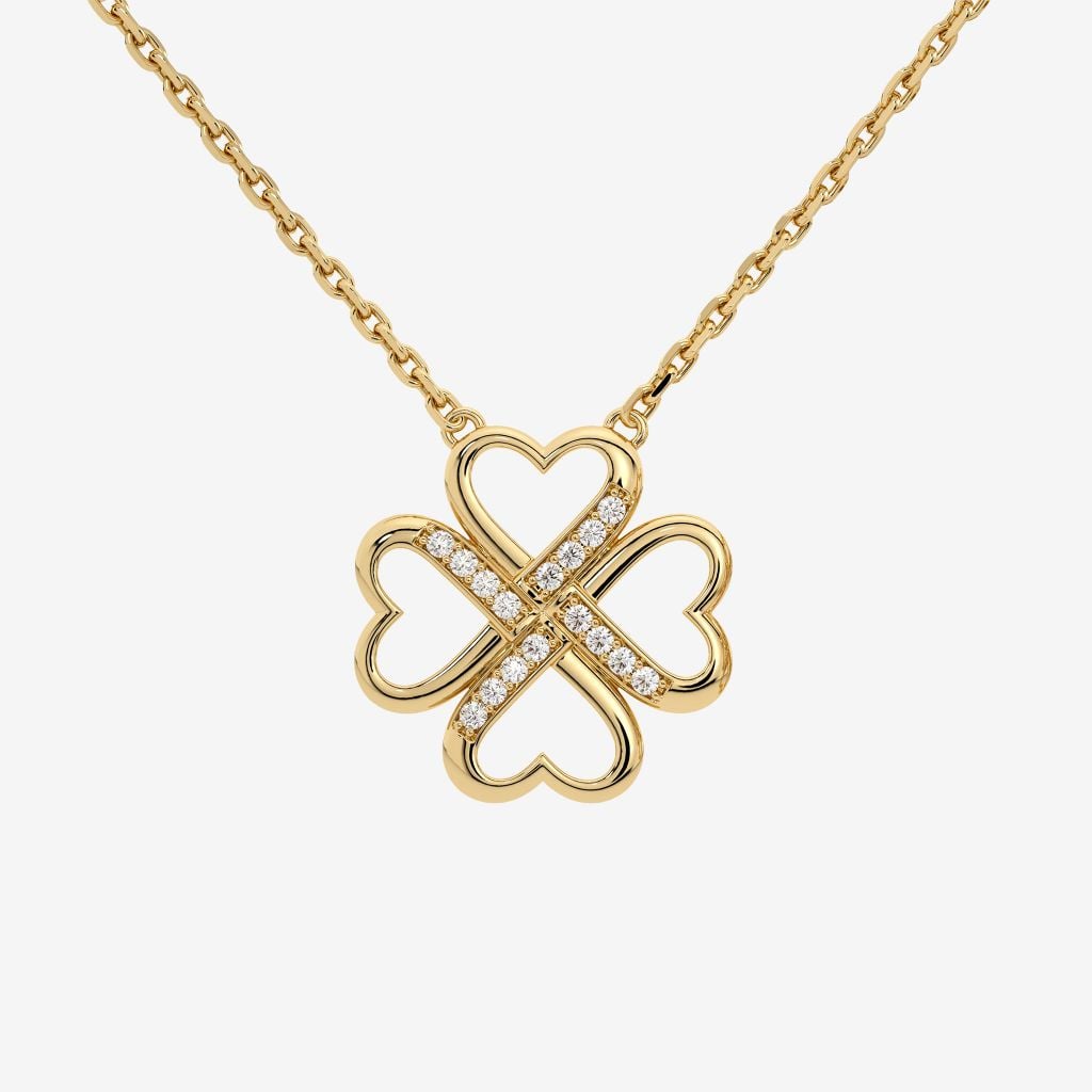  PAVÉ CLOVER NECKLACE 