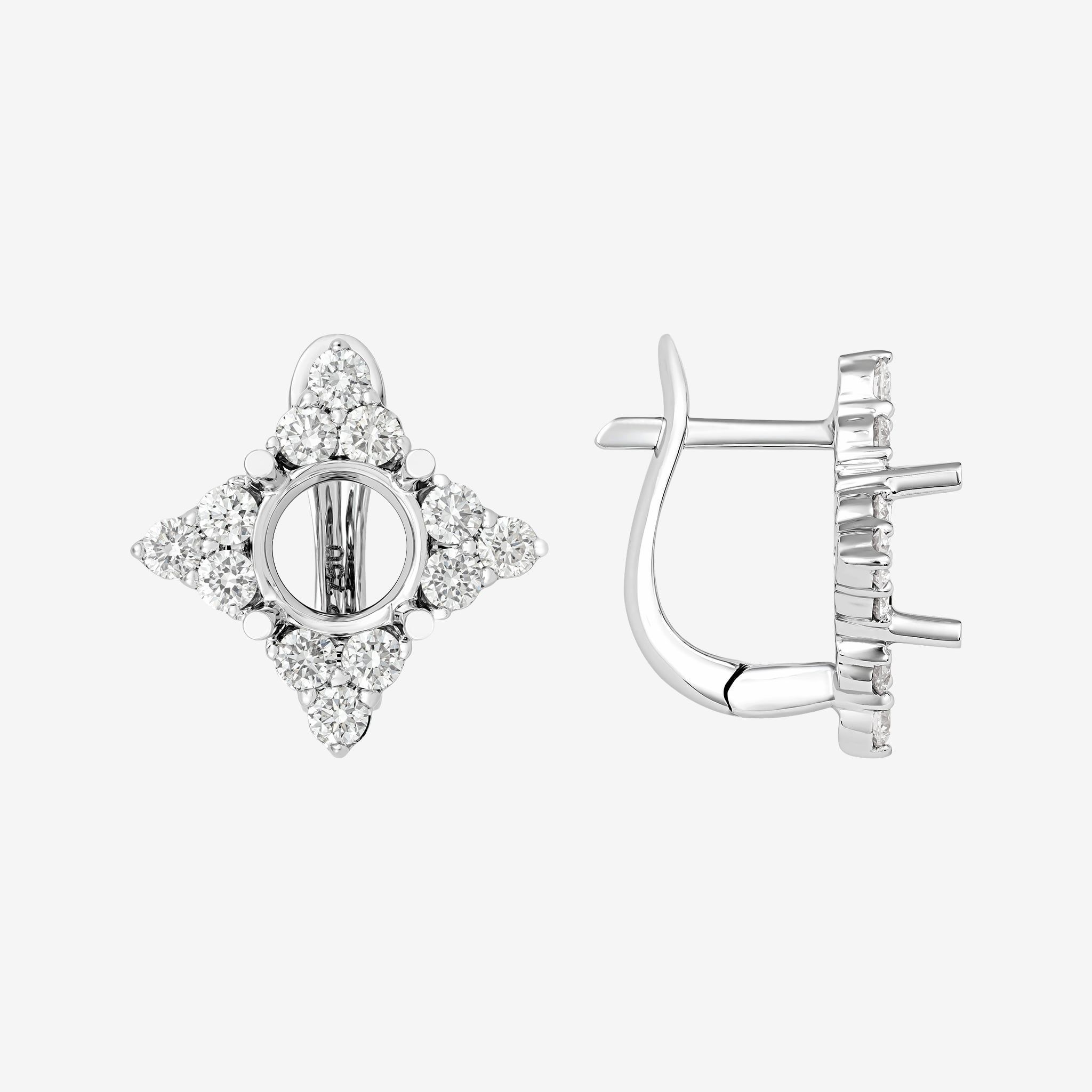 RADIANT SEMI-SET LEVERBACK EARRINGS