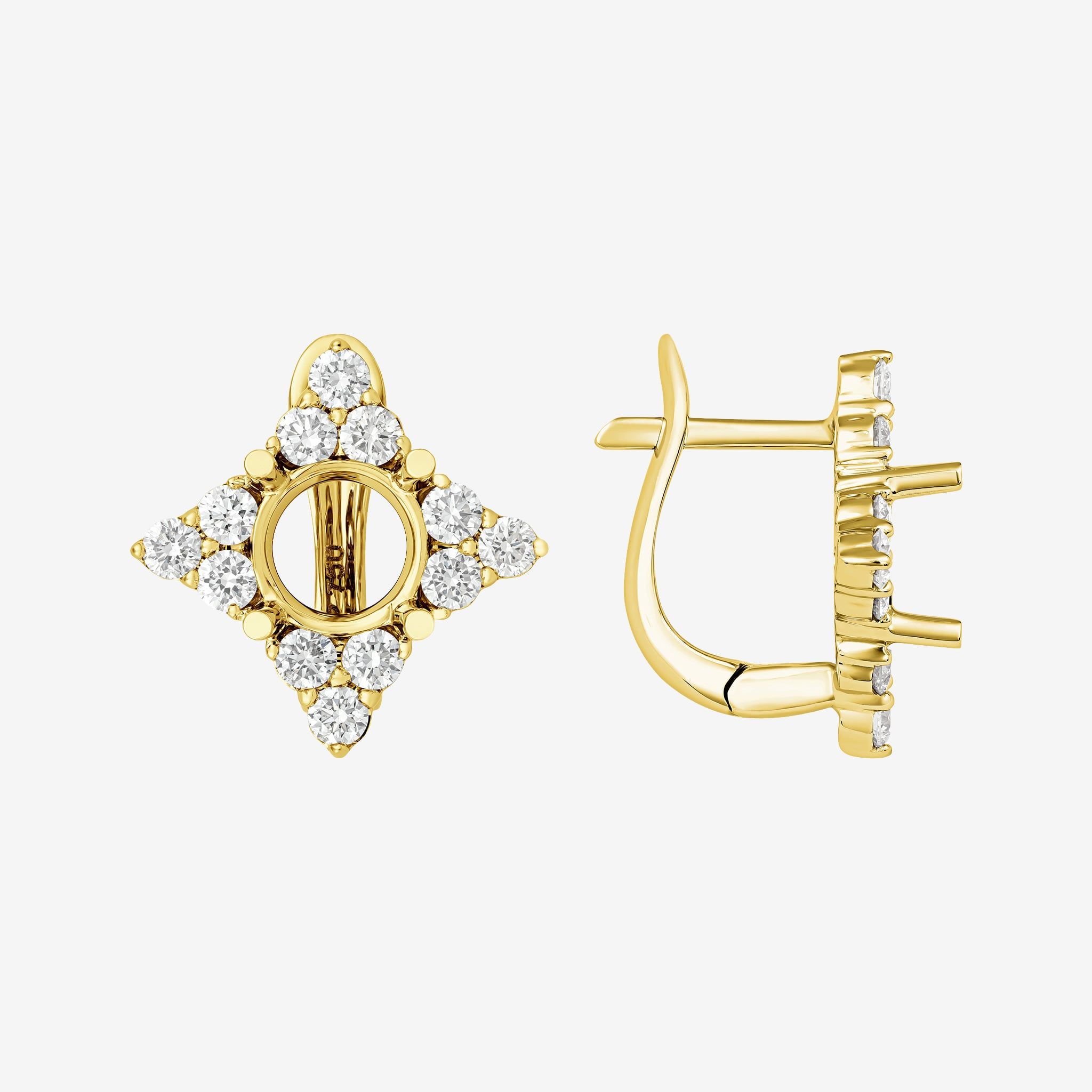 RADIANT SEMI-SET LEVERBACK EARRINGS