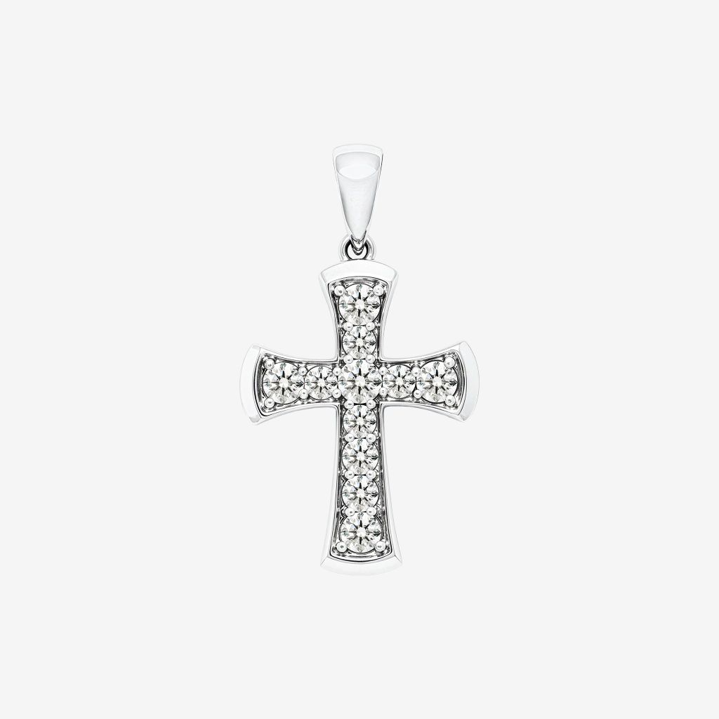  CONCAVE EDGE CROSS PENDANT 