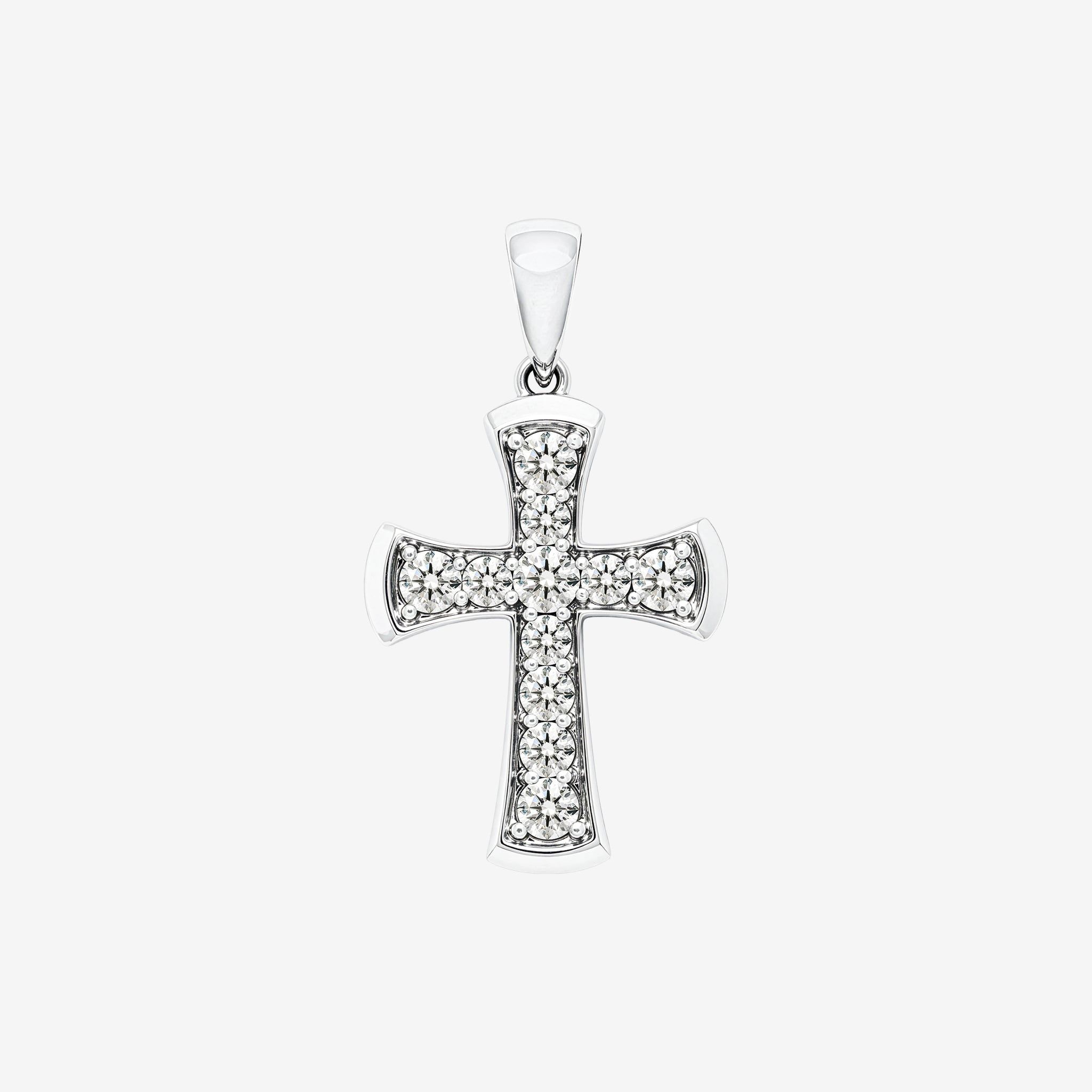 CONCAVE EDGE CROSS PENDANT
