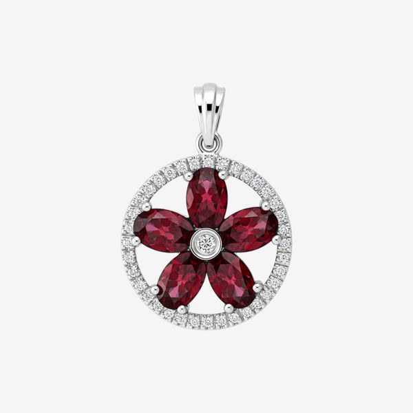  ACCENTED FLORAL PENDANT 
