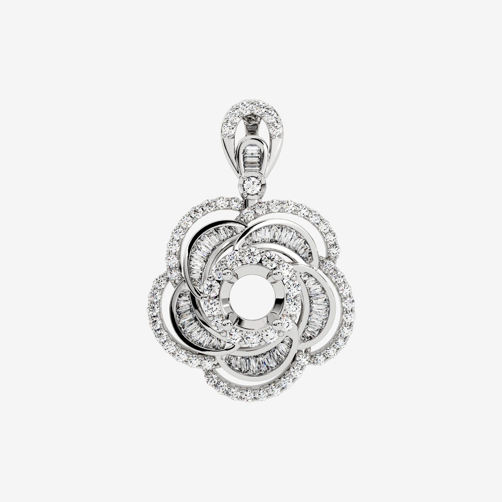 FLORAL SEMI-SET PENDANT