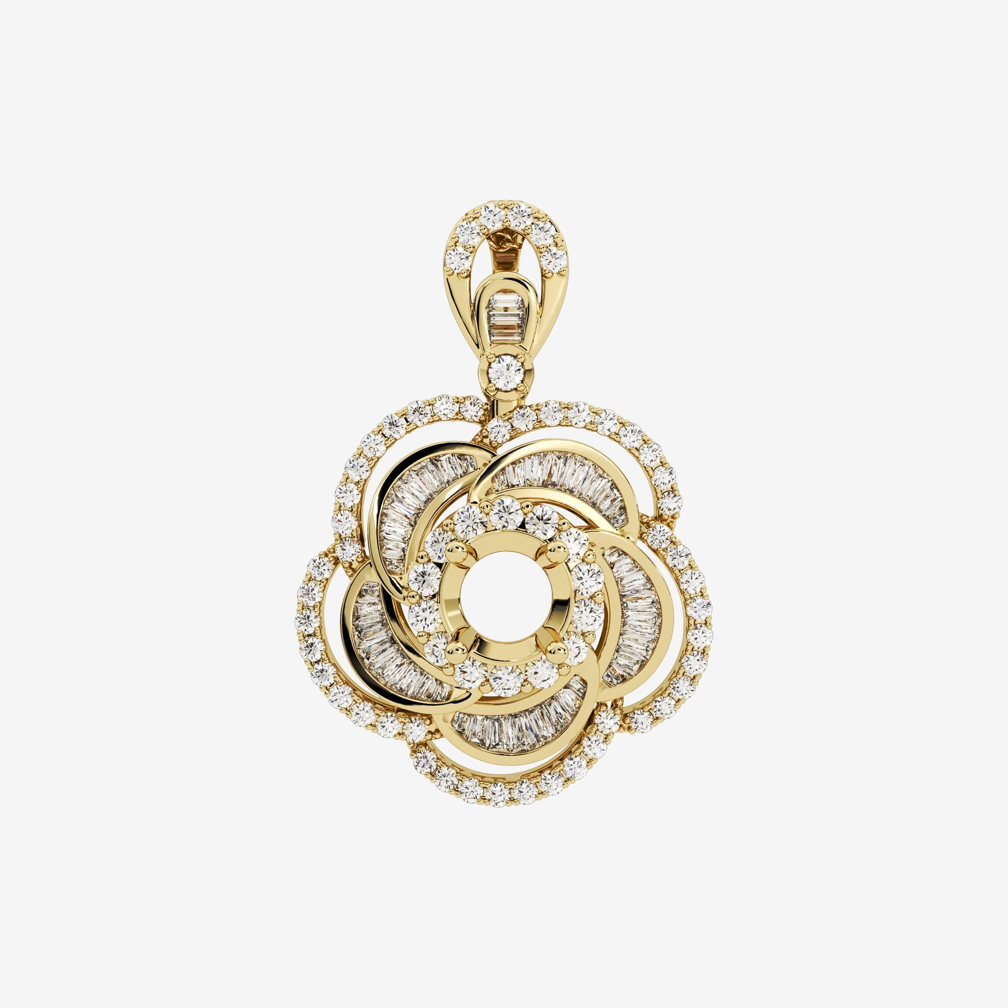 FLORAL SEMI-SET PENDANT