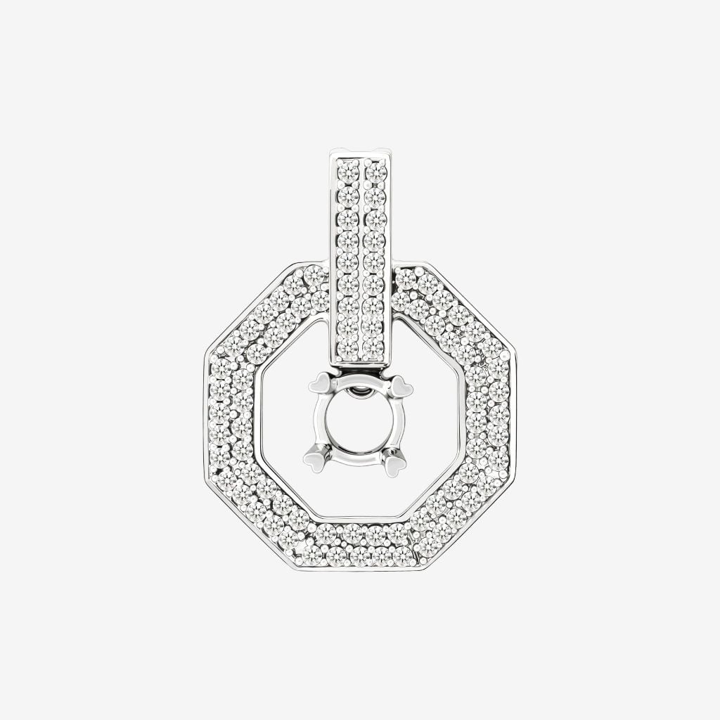  OCTAGONALPAVÉ SEMI-SET PENDANT 