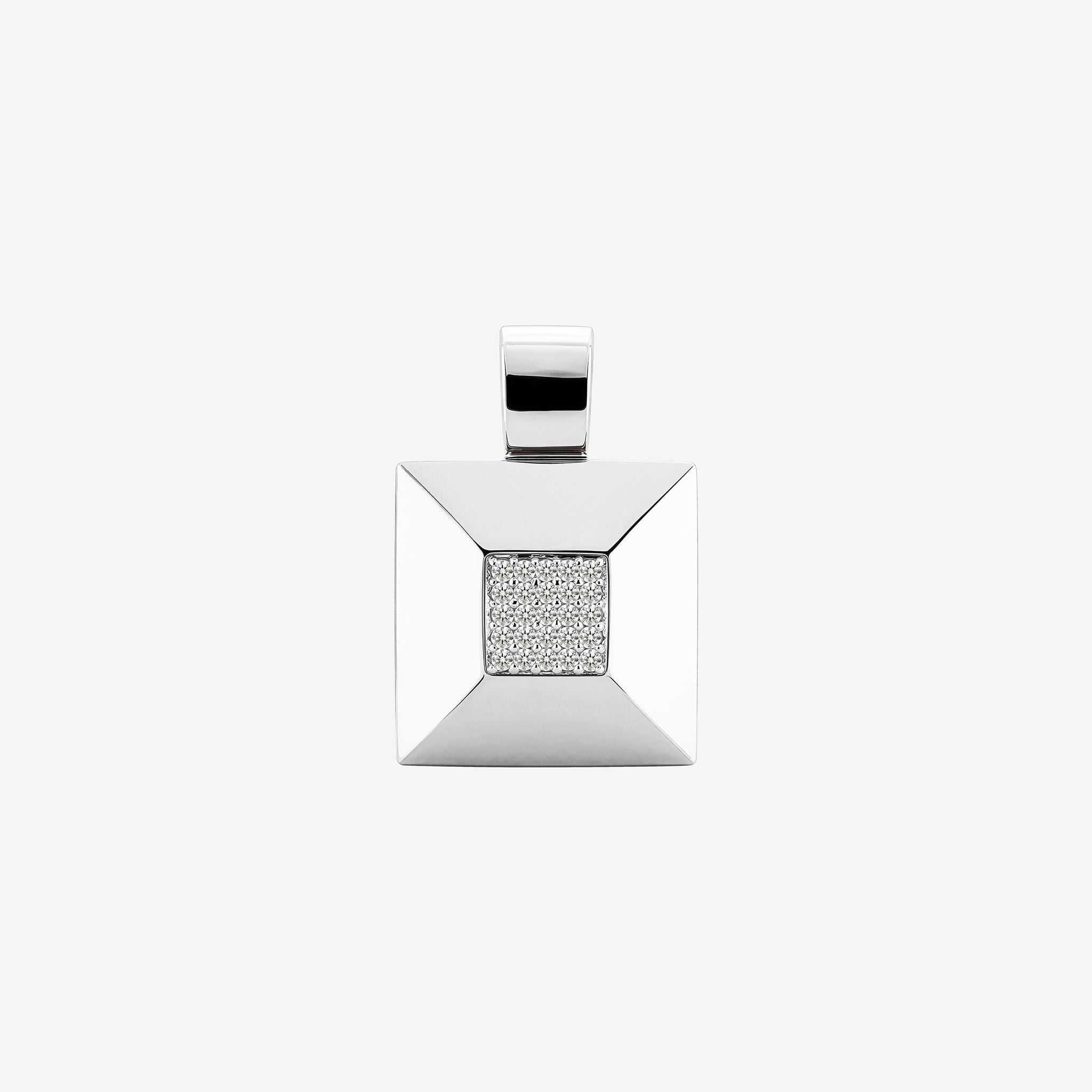 PYRAMIDAL BEVELED SQUARE PENDANT