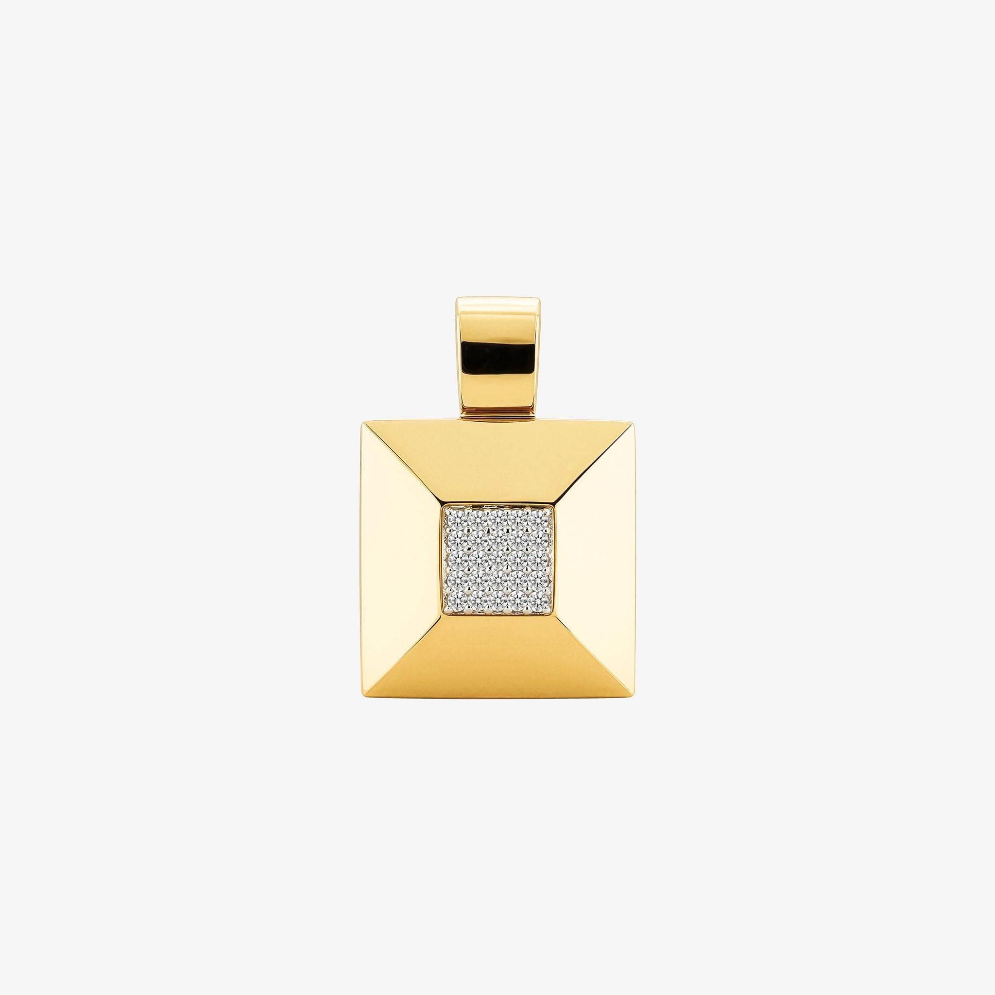 PYRAMIDAL BEVELED SQUARE PENDANT