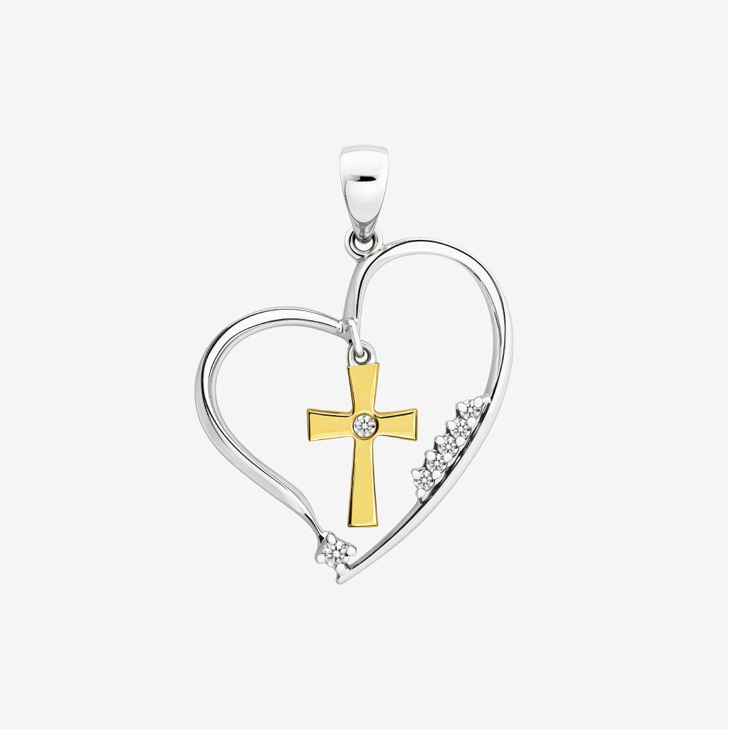  HEARTFRAME CROSS PENDANT 