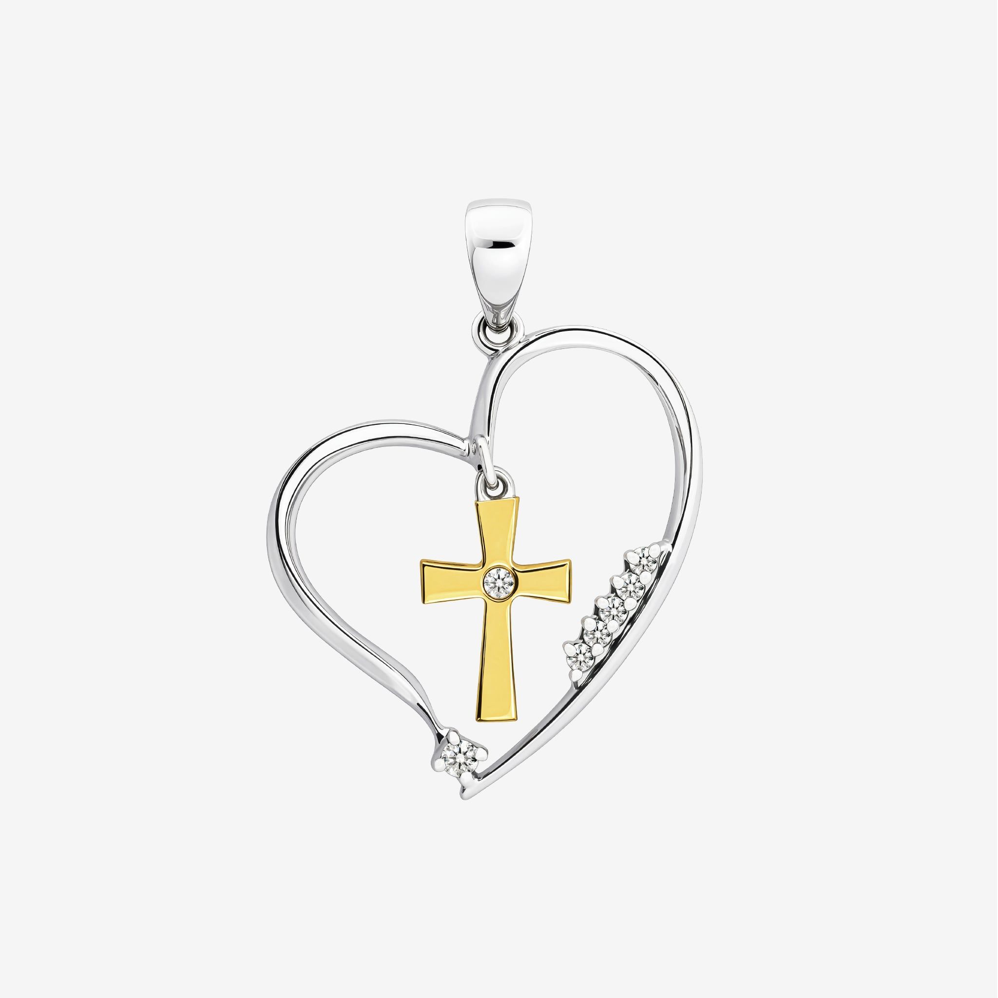 HEARTFRAME CROSS PENDANT