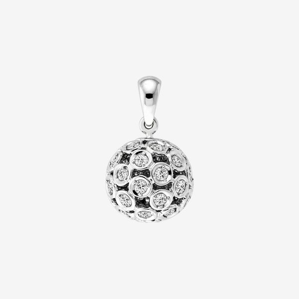  SPHERICAL DIAMOND-ENCRUSTED BALL PENDANT 