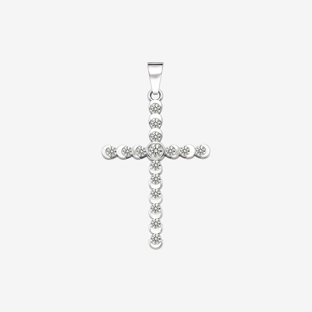  BEZEL CROSS PENDANT 