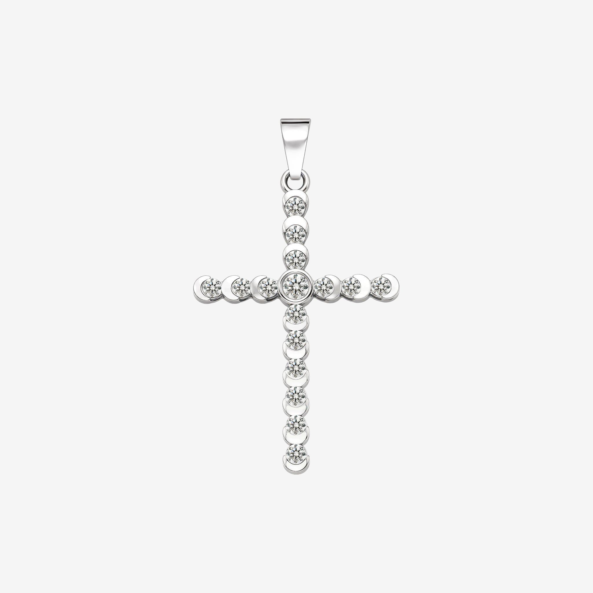 BEZEL CROSS PENDANT