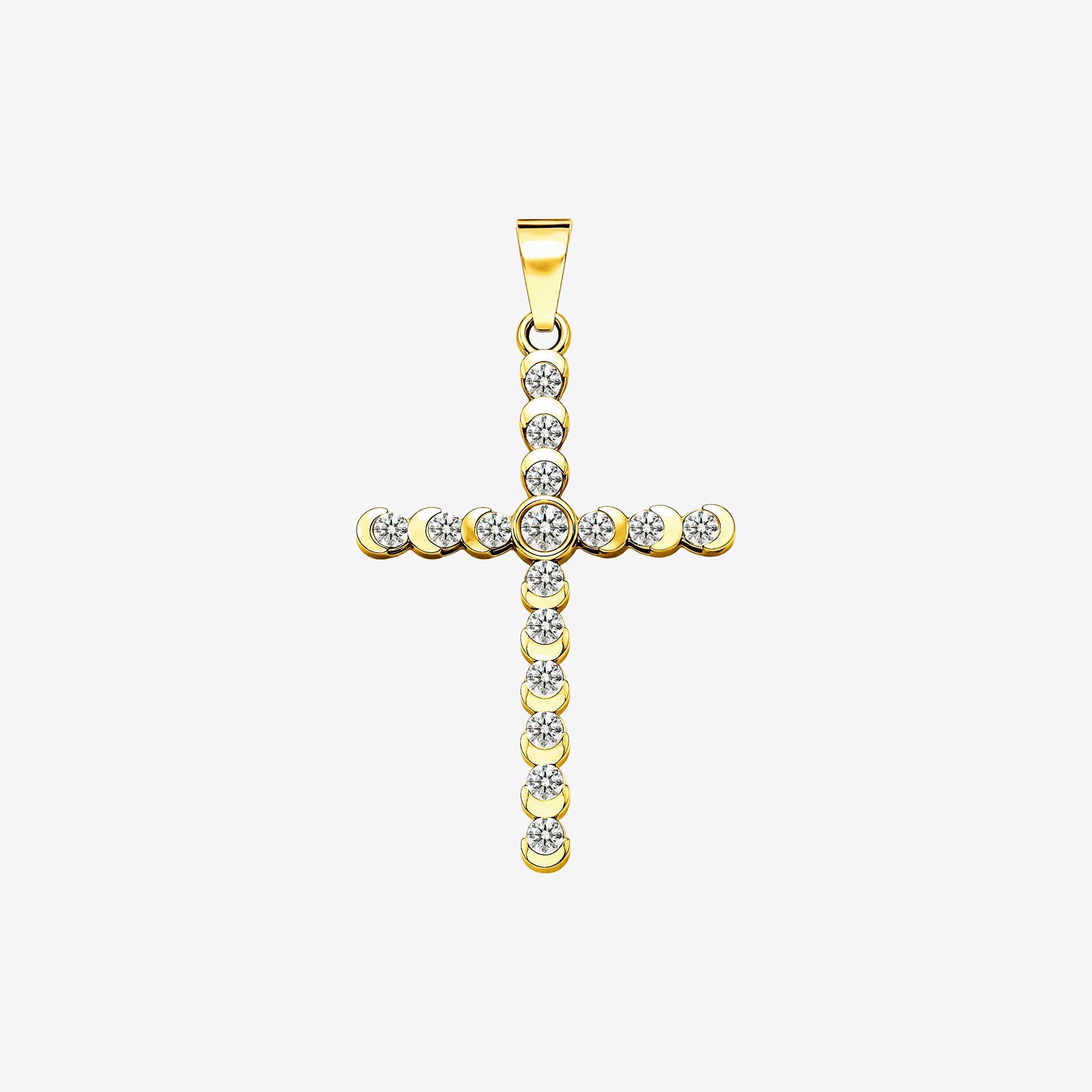 BEZEL CROSS PENDANT