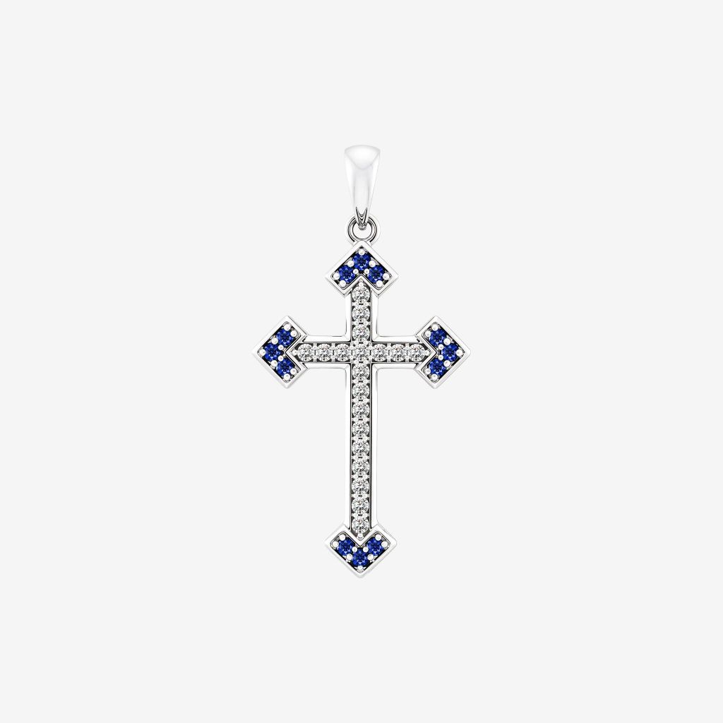  TRINITY PAVÉ CROSS PENDANT 