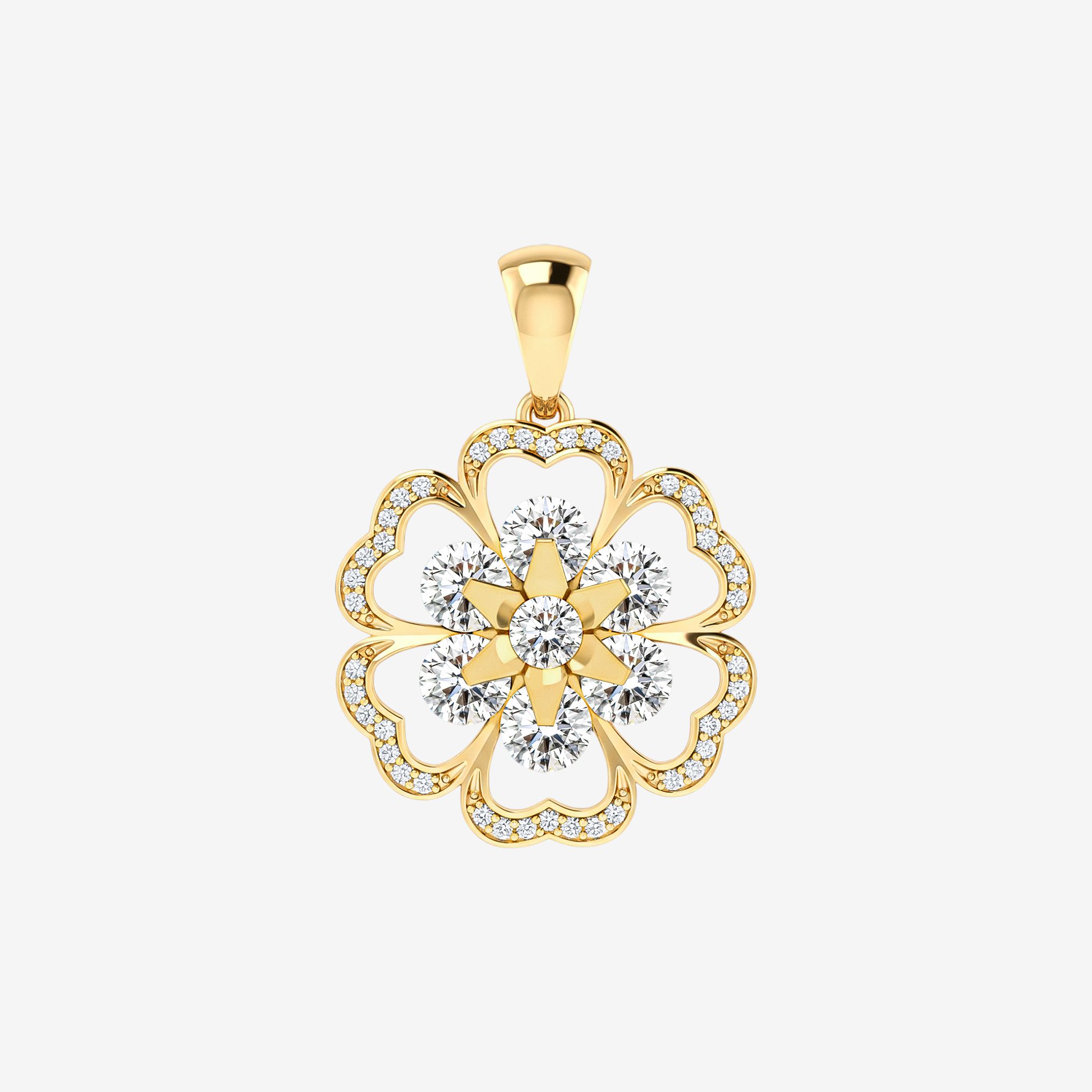 ACCENTED LUMINOUS BLOSSOM PENDANT