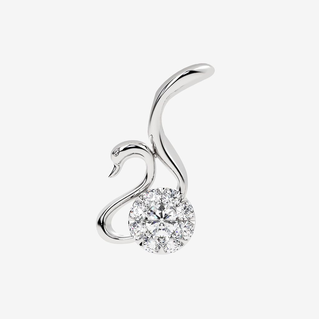  SWAN CLUSTER SLIDE PENDANT 