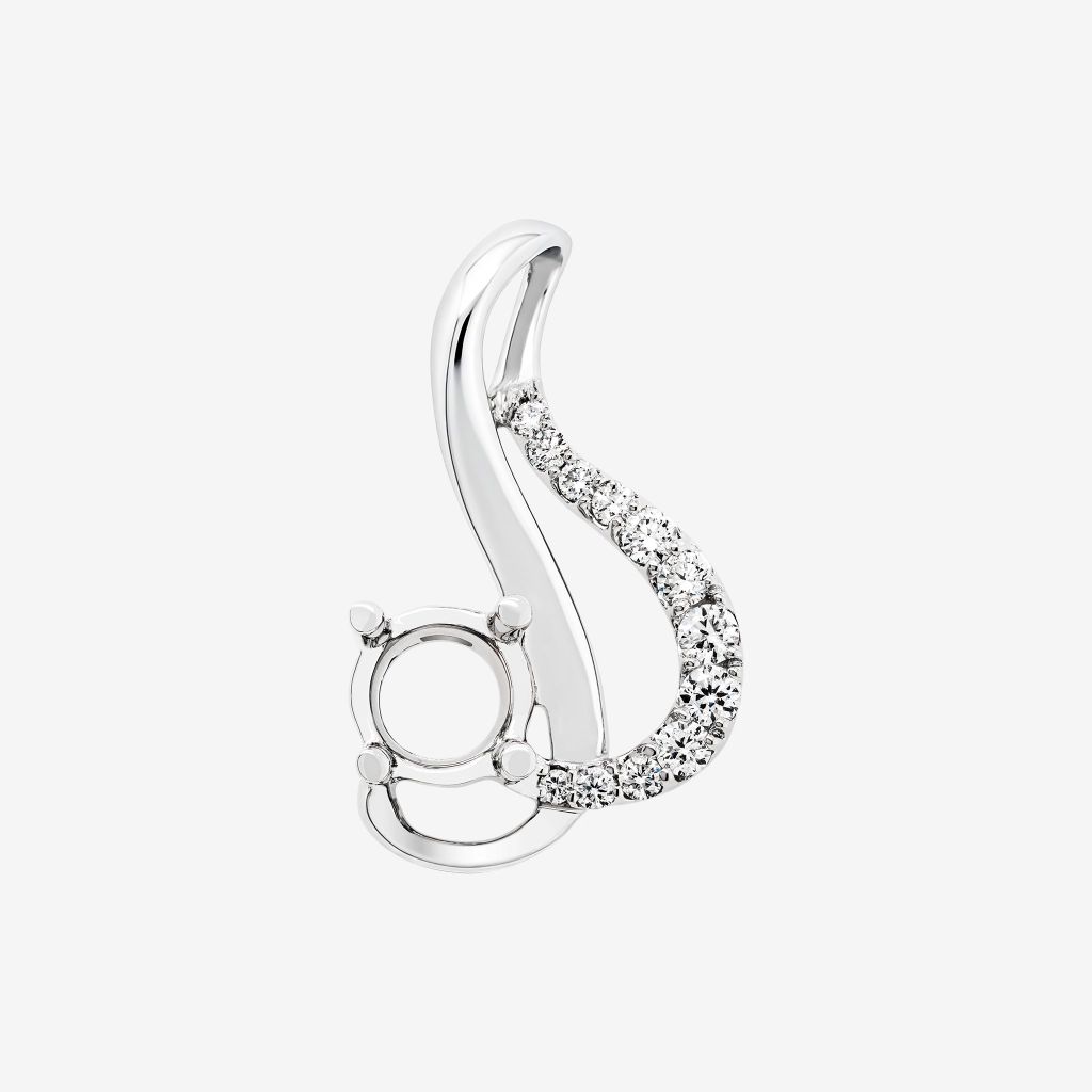  MUSIC-NOTE-INSPIRED SEMI-SET PENDANT 