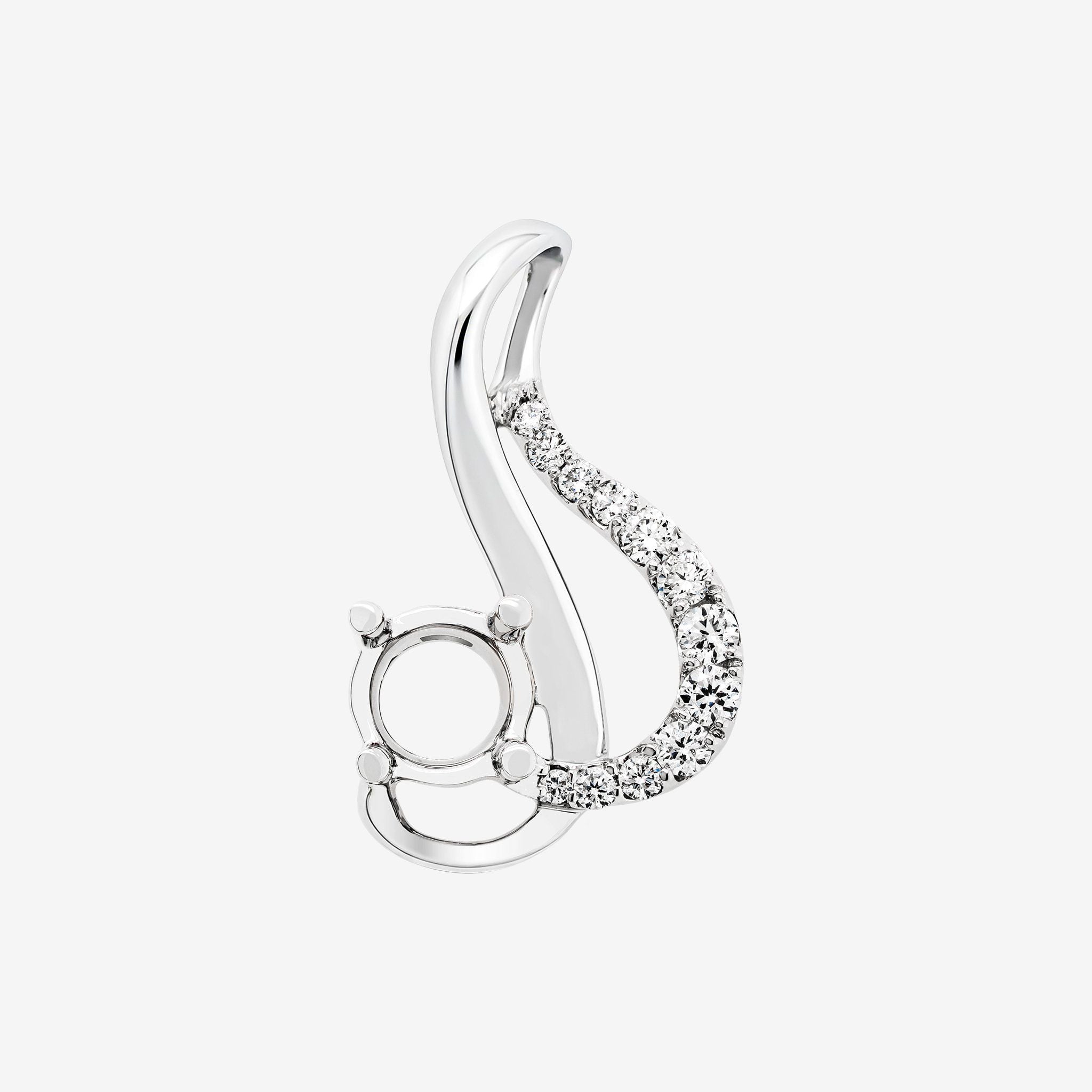 MUSIC-NOTE-INSPIRED SEMI-SET PENDANT