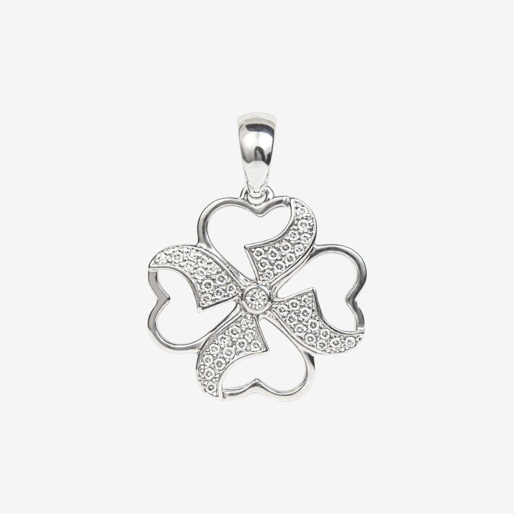 ACCENTED CLOVER PENDANT 