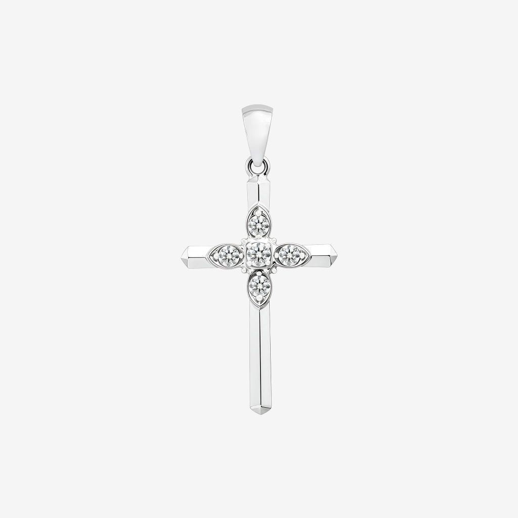  BEVELED CROSS PENDANT 