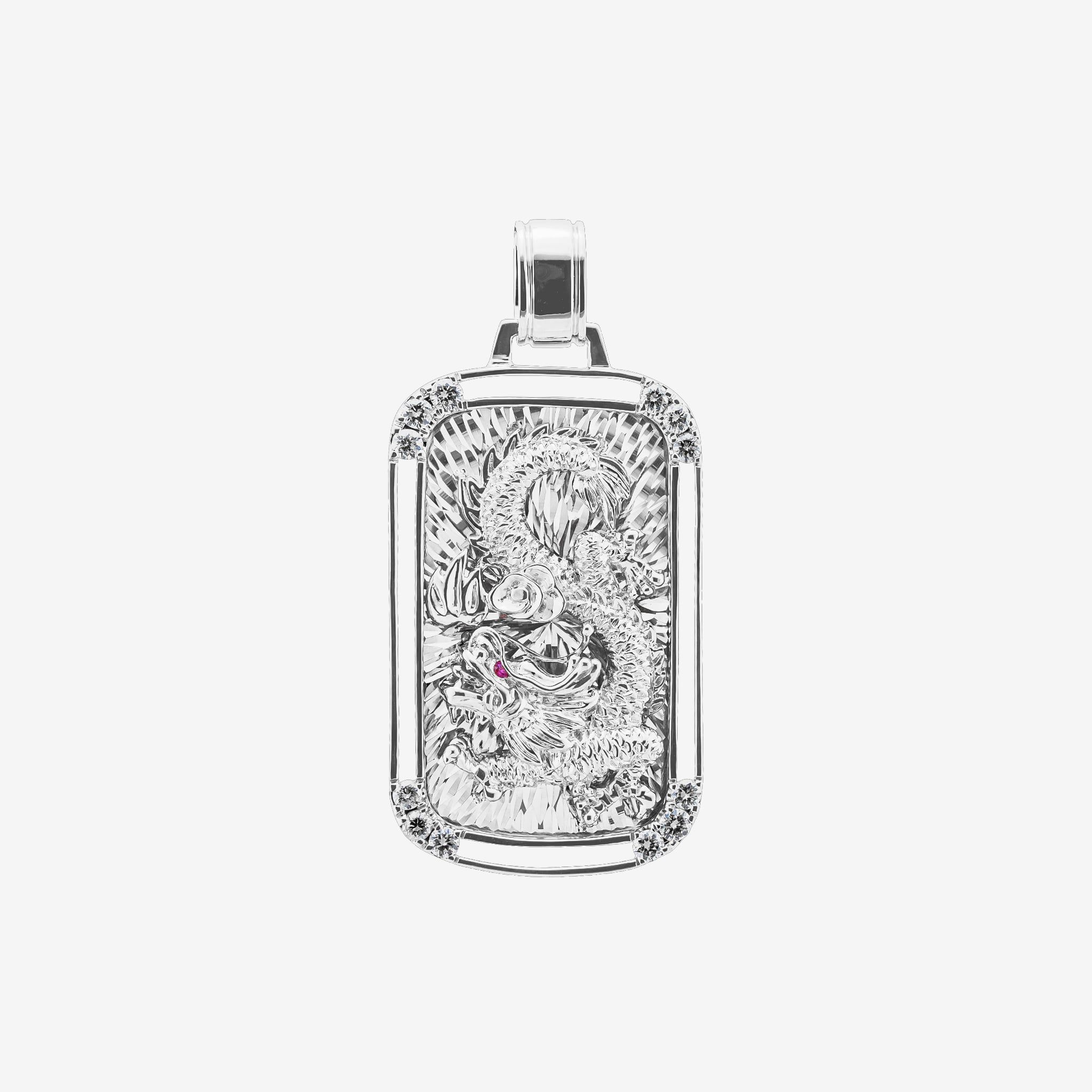 CORNER ACCENTS RECTANGULAR ZODIAC PENDANT