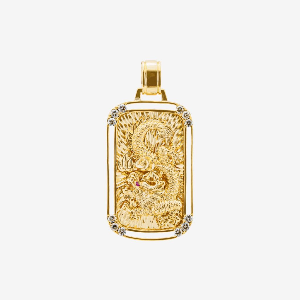  CORNER ACCENTS RECTANGULAR ZODIAC PENDANT 