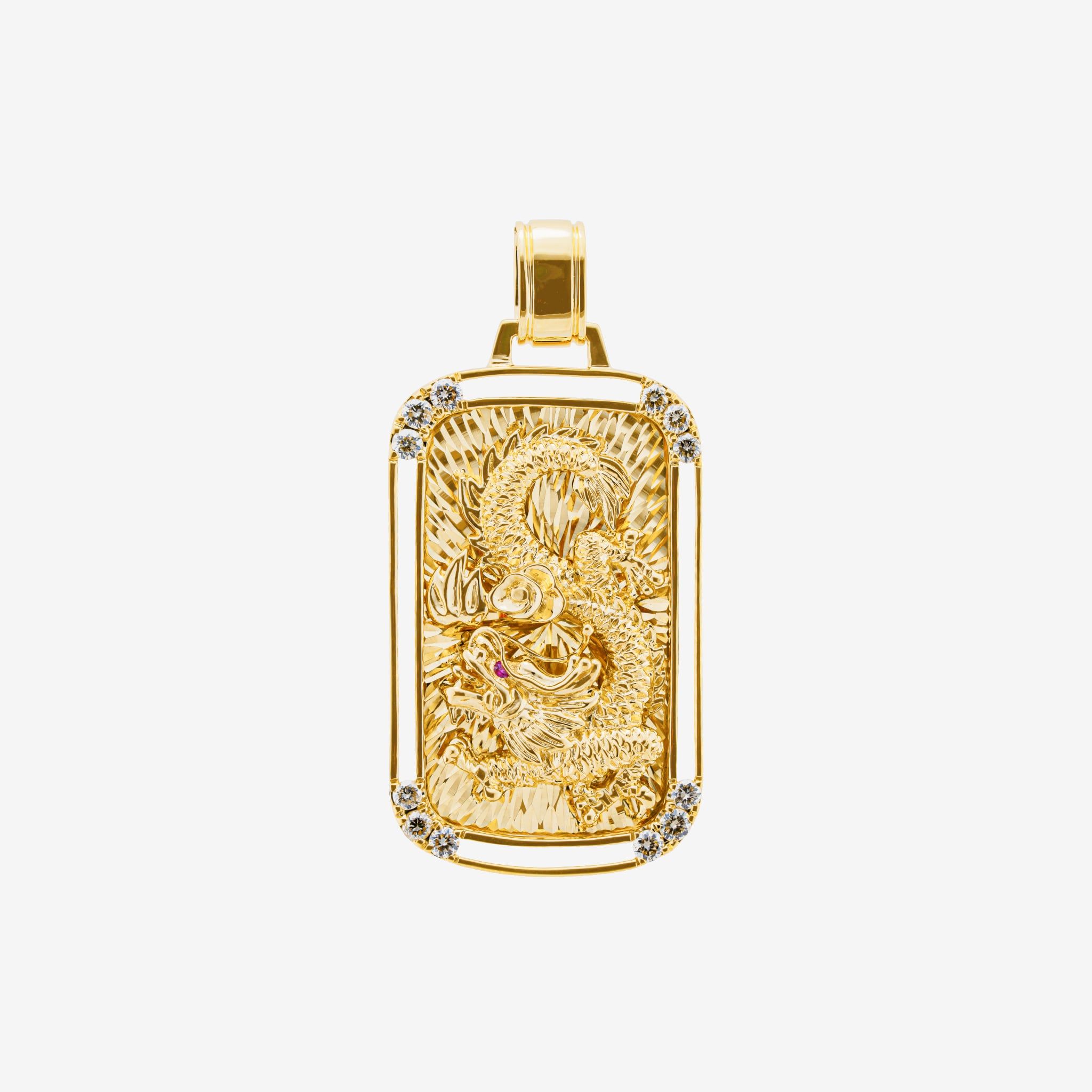 CORNER ACCENTS RECTANGULAR ZODIAC PENDANT