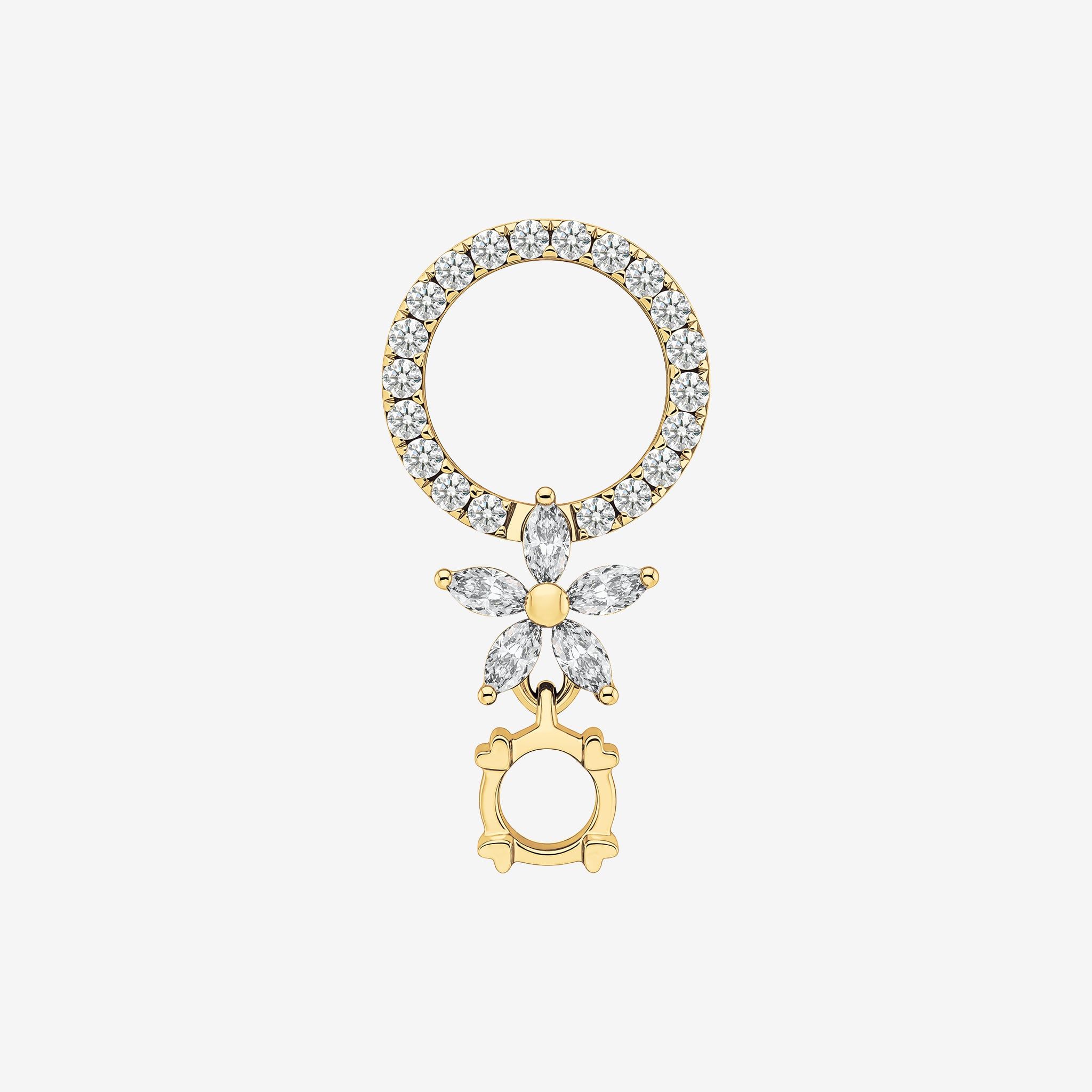 TRIPLE-TIER SEMI-SET DROP PENDANT