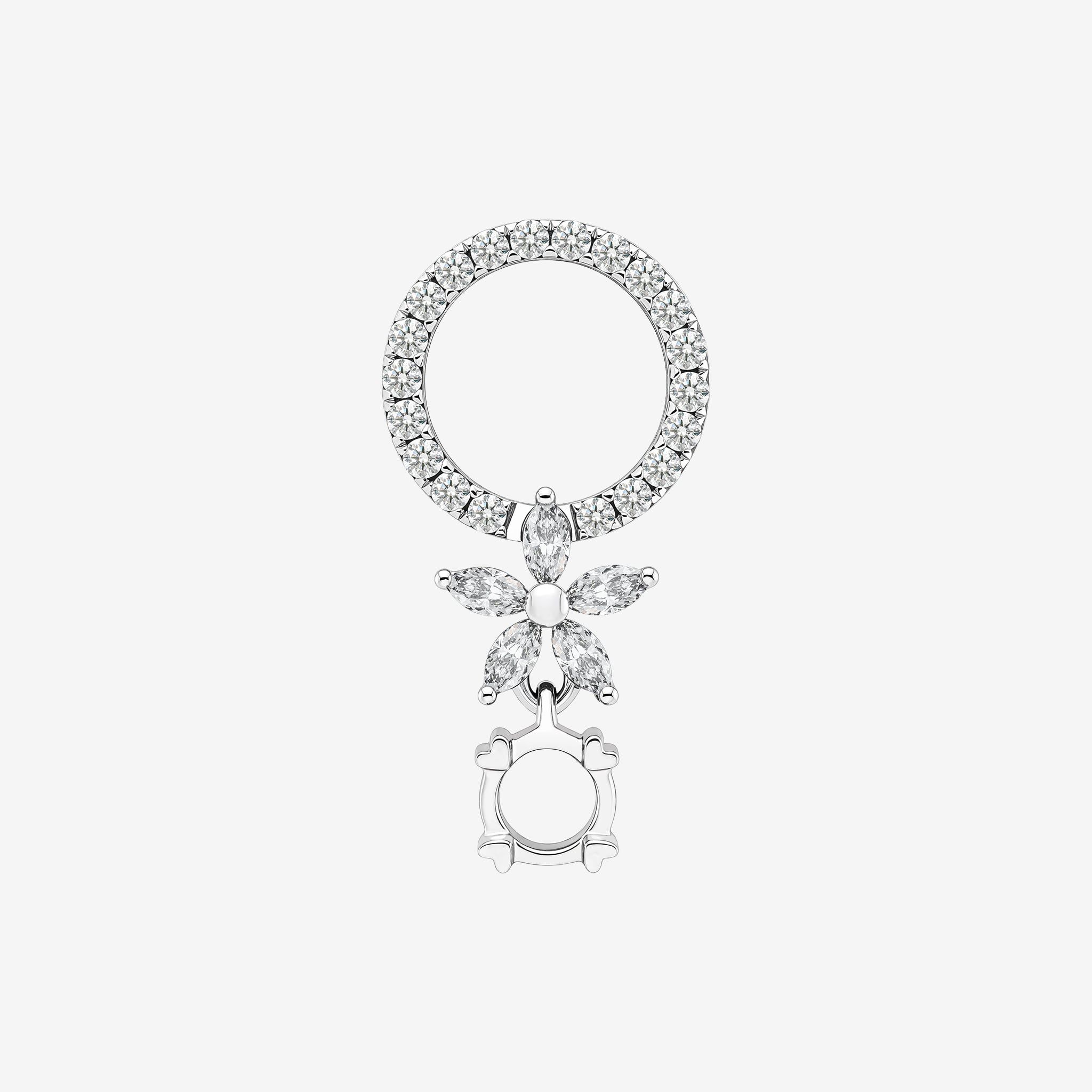 TRIPLE-TIER SEMI-SET DROP PENDANT
