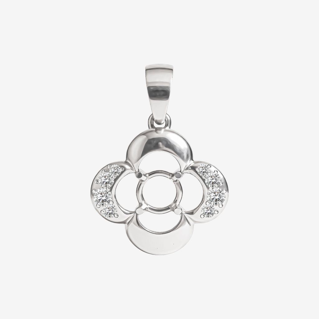  SEMI-SET CLOVER PENDANT 