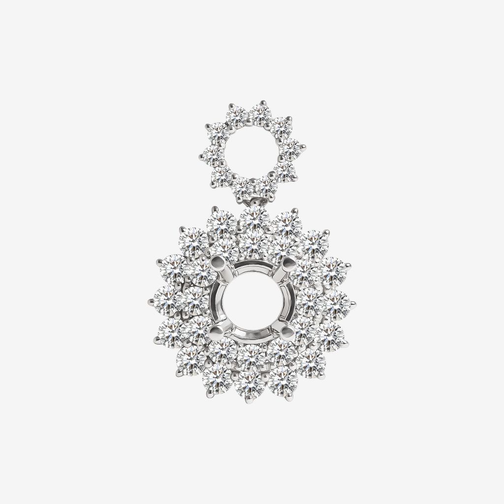  SEMI-SET FLORAL PENDANT 