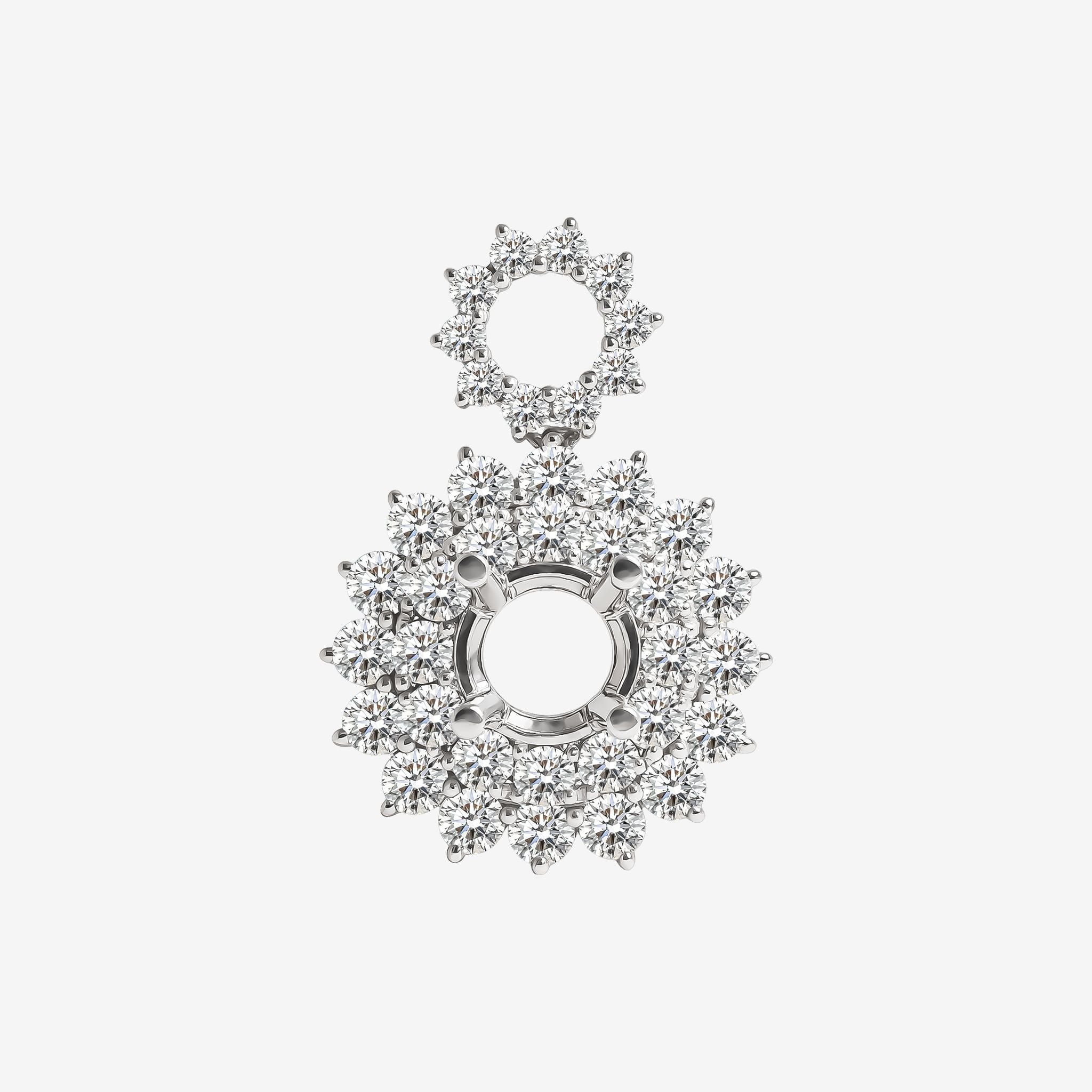 SEMI-SET FLORAL PENDANT