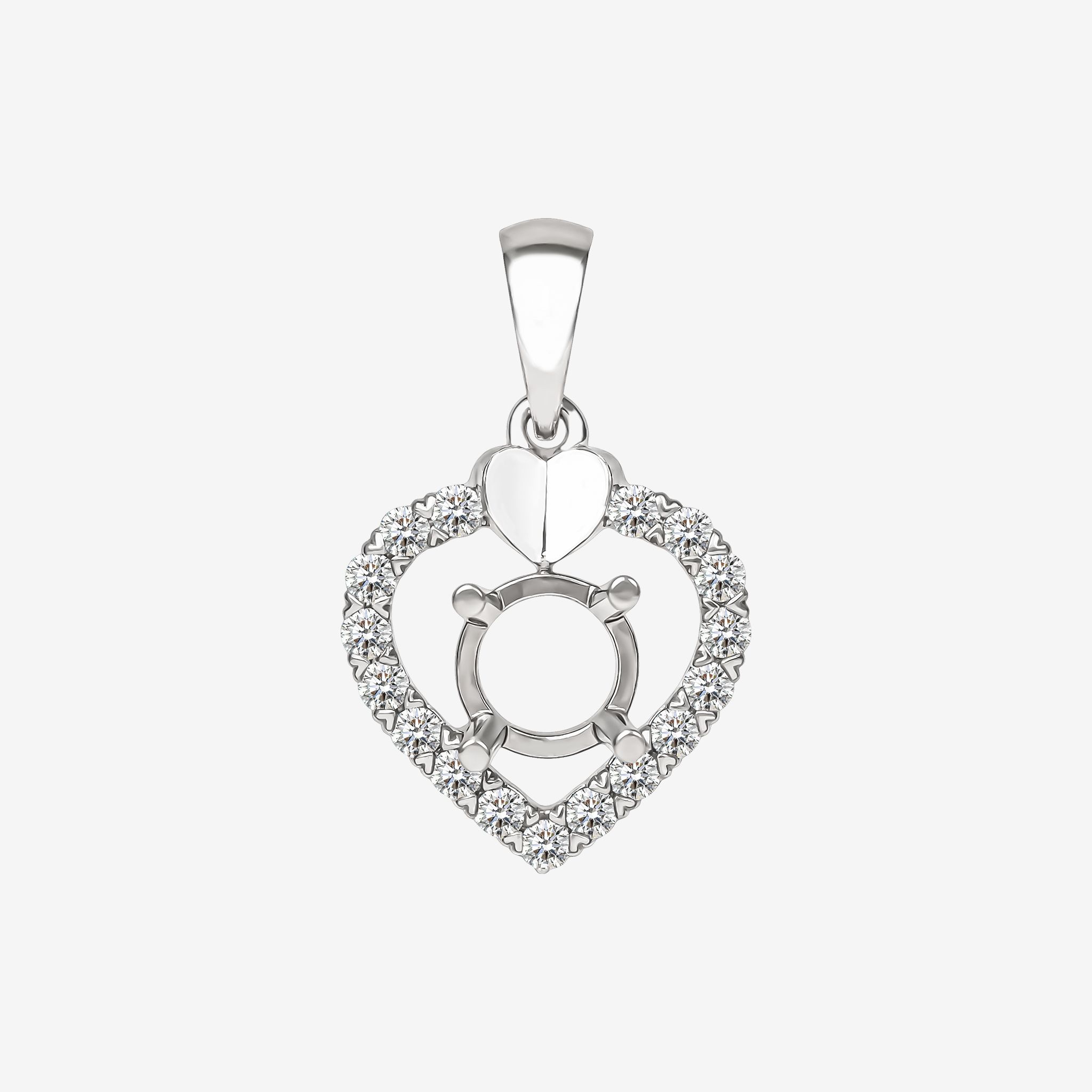 HEART HALO SEMI-SET PENDANT
