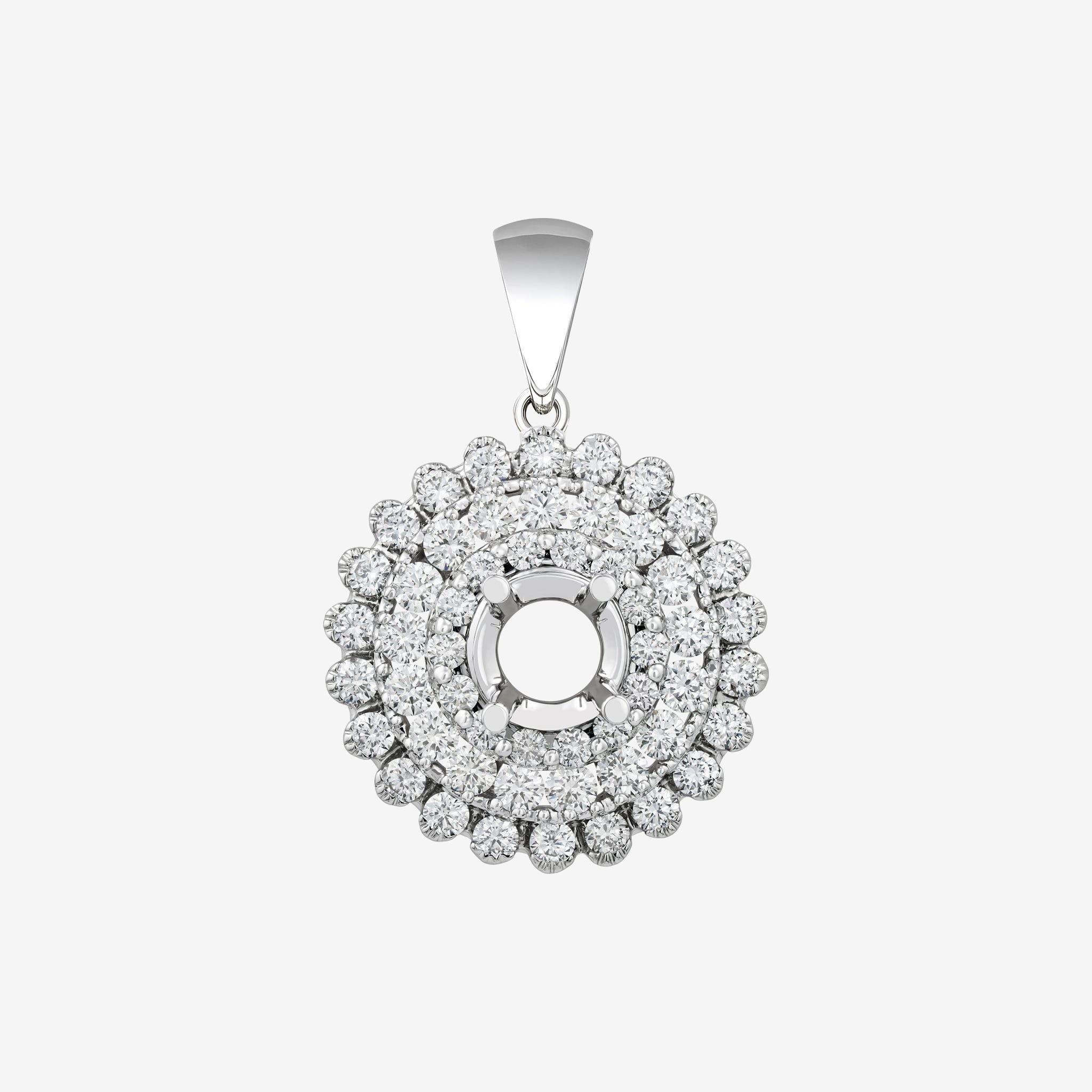TRIPLE HALO SEMI-SET PENDANT