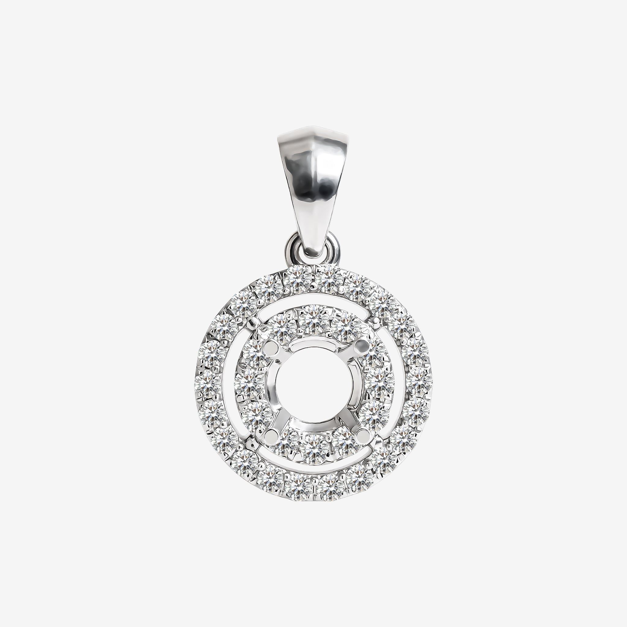 SEMI-SET DOUBLE HALO PENDANT