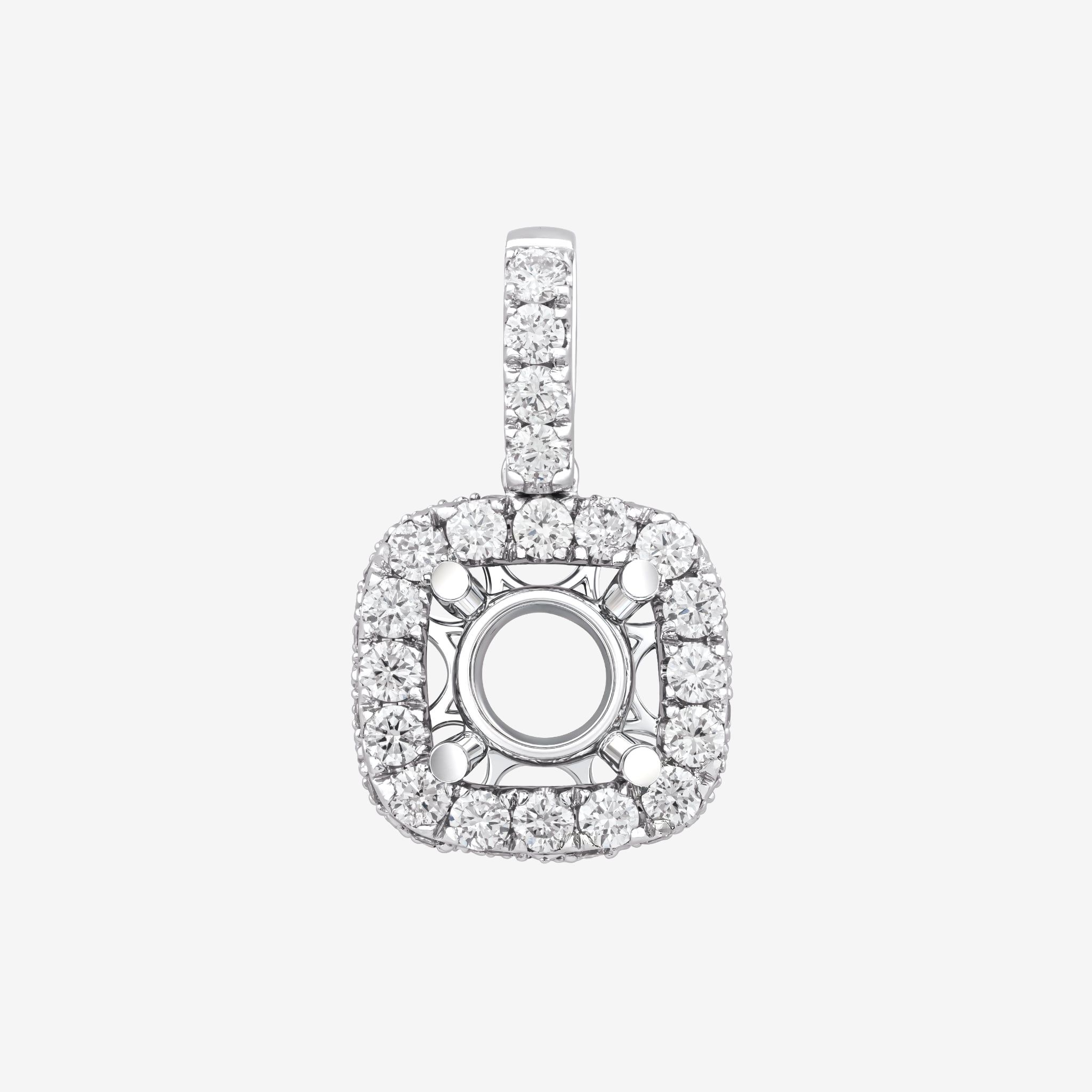 CUSHION HALO SEMI-SET PENDANT
