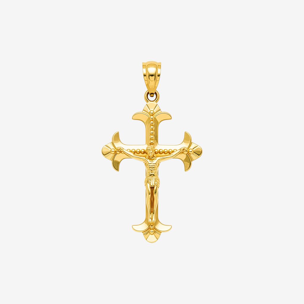  FLEUR-DE-LIS CRUCIFIX PENDANT 
