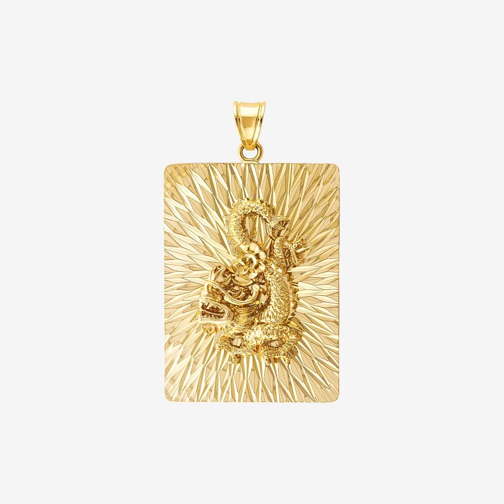  DIAMOND-CUT ZODIAC TAG PENDANT 