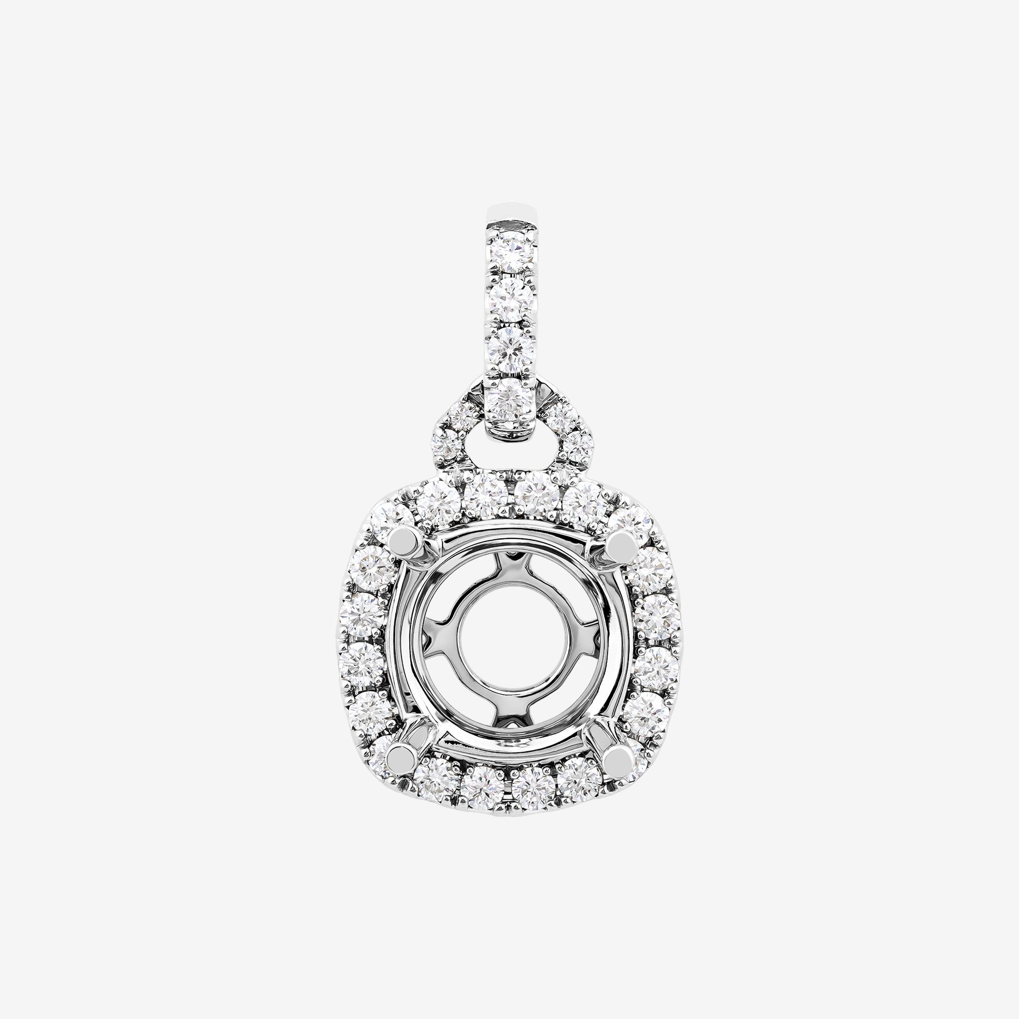CUSHION HALO SEMI-SET PENDANT