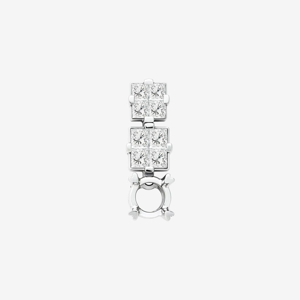  TRIPLE-TIER SEMI-SET DROP PENDANT 