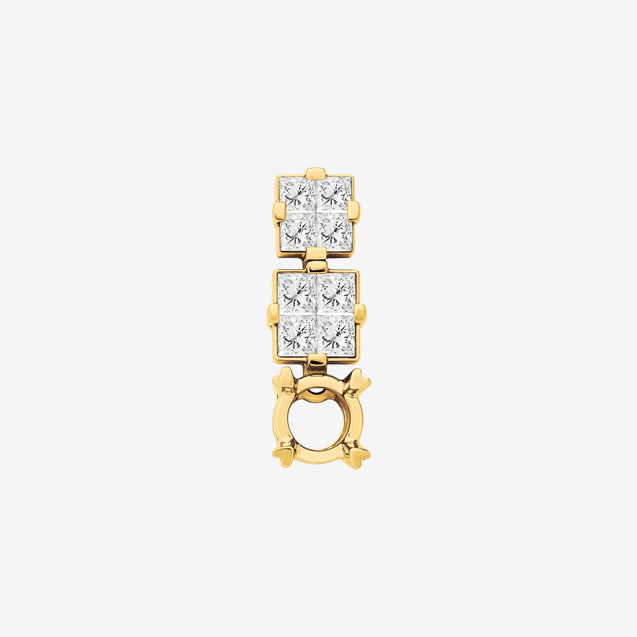 TRIPLE-TIER SEMI-SET DROP PENDANT
