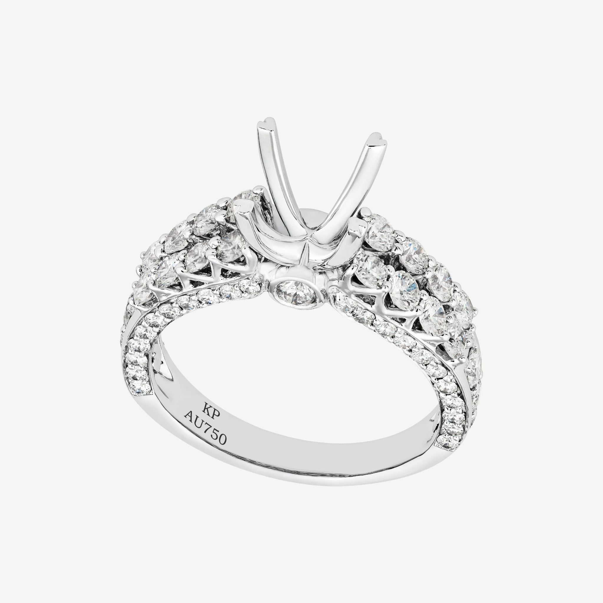 HIGH PROFILE CATHEDRAL SEMI-SET RING