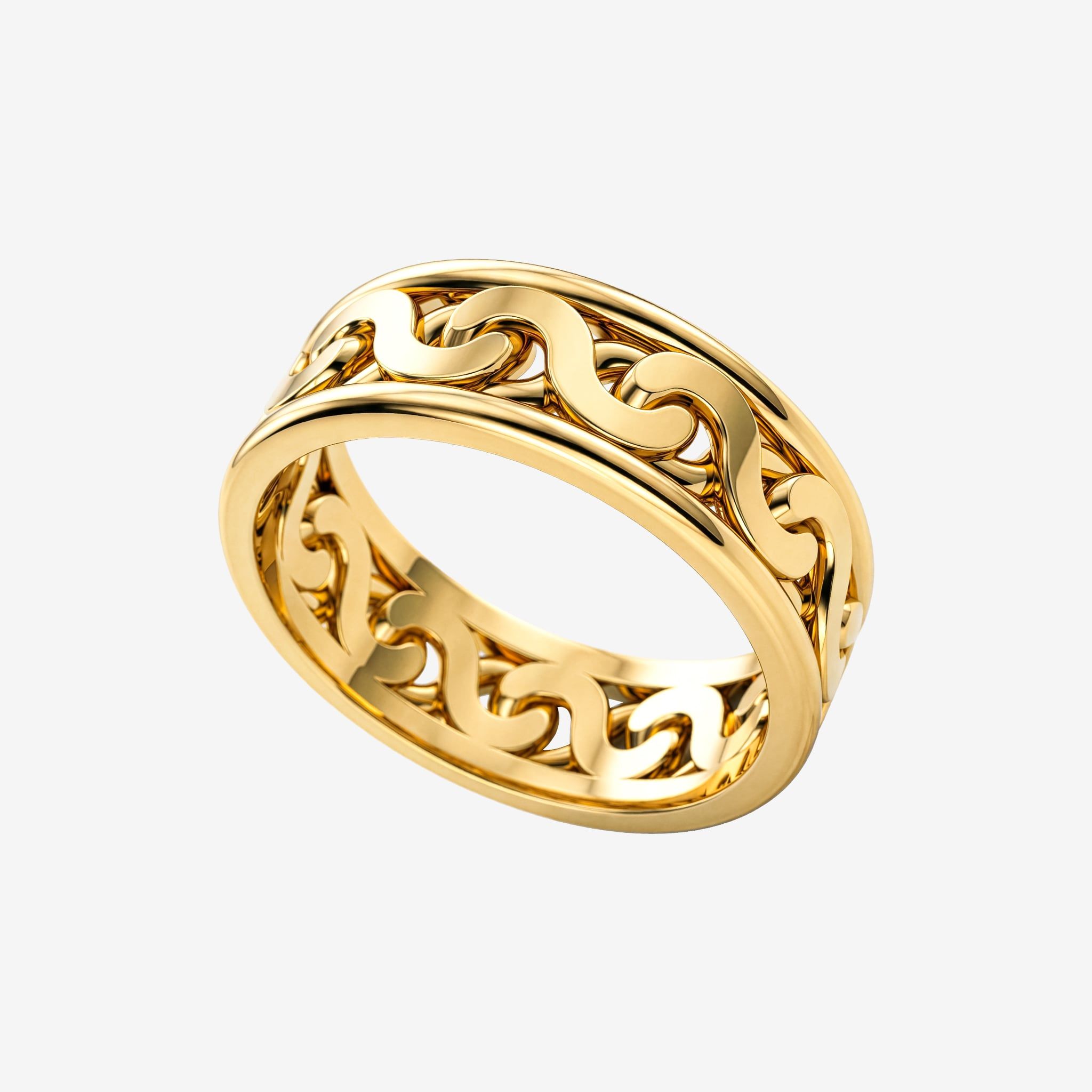 CHANNELED SCROLL BAND