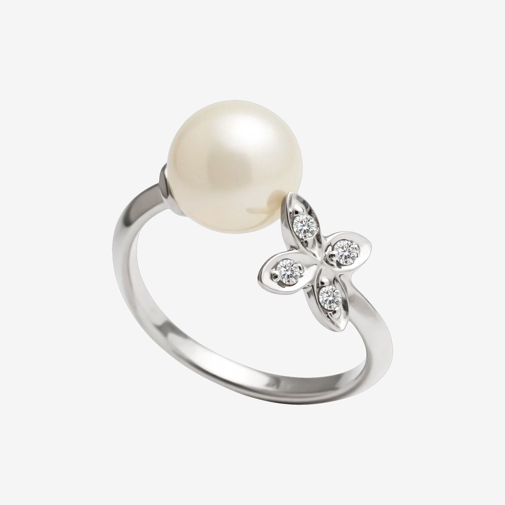  FLORAL PEARL RING 