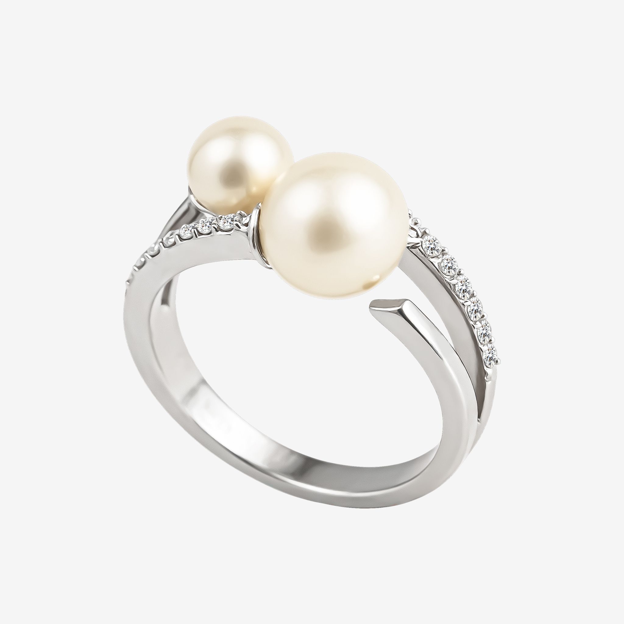 ACCENTED PEARL RING