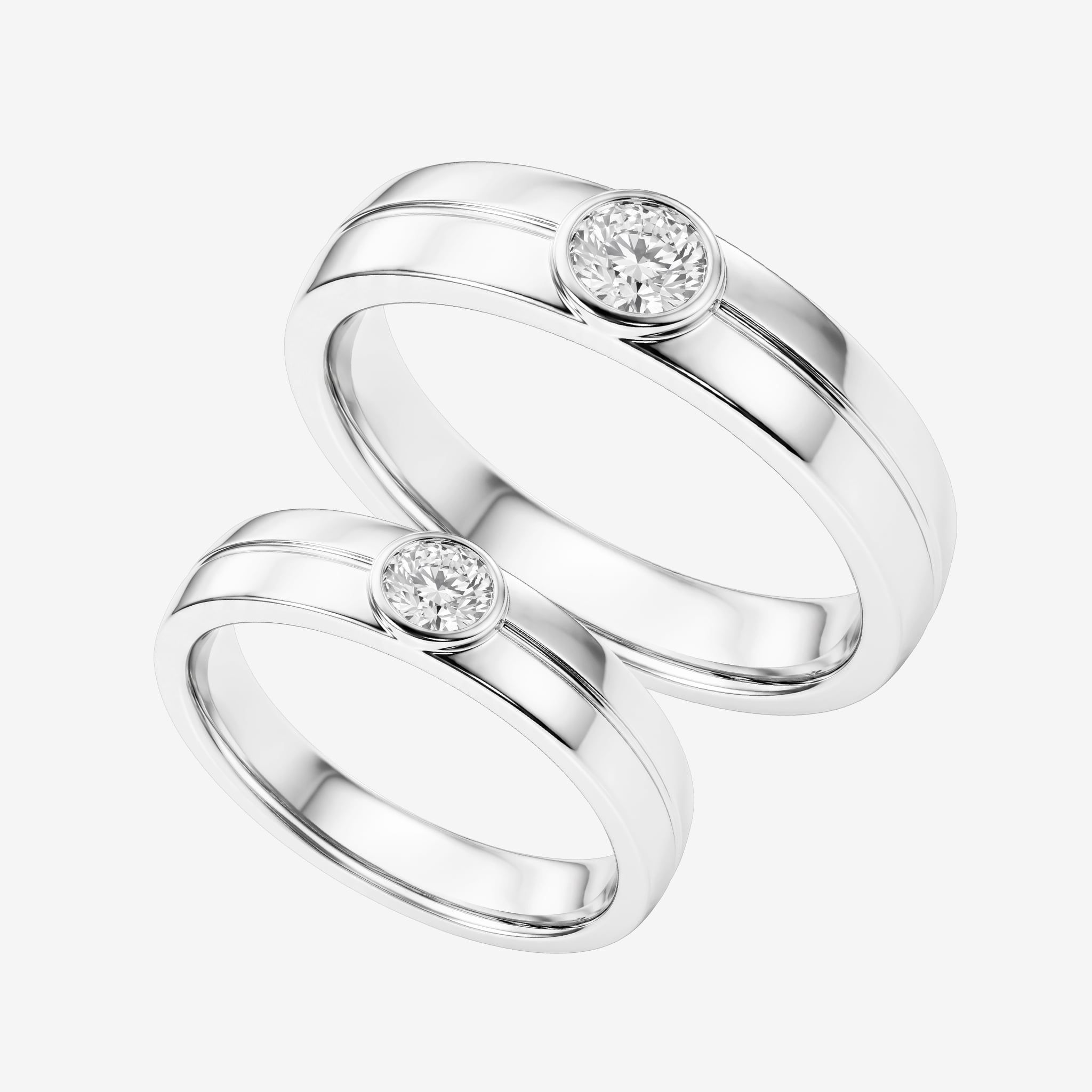 SOLITAIRE RECESSED BANDS