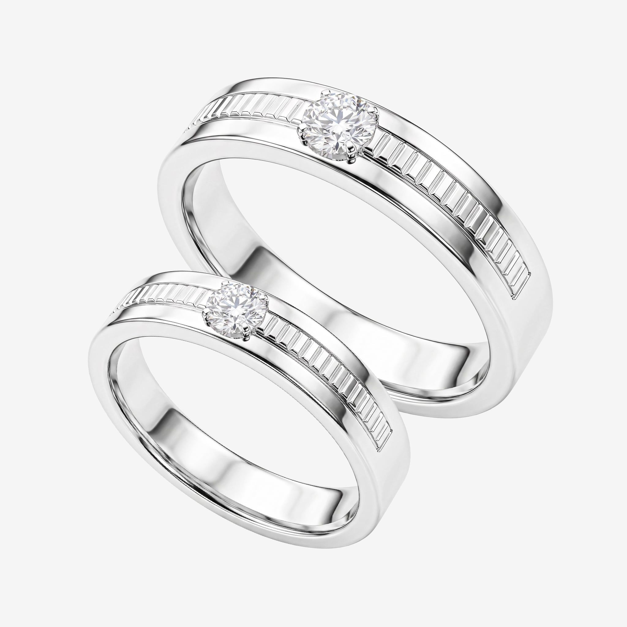 SOLITAIRE VERTICAL GROOVE BANDS